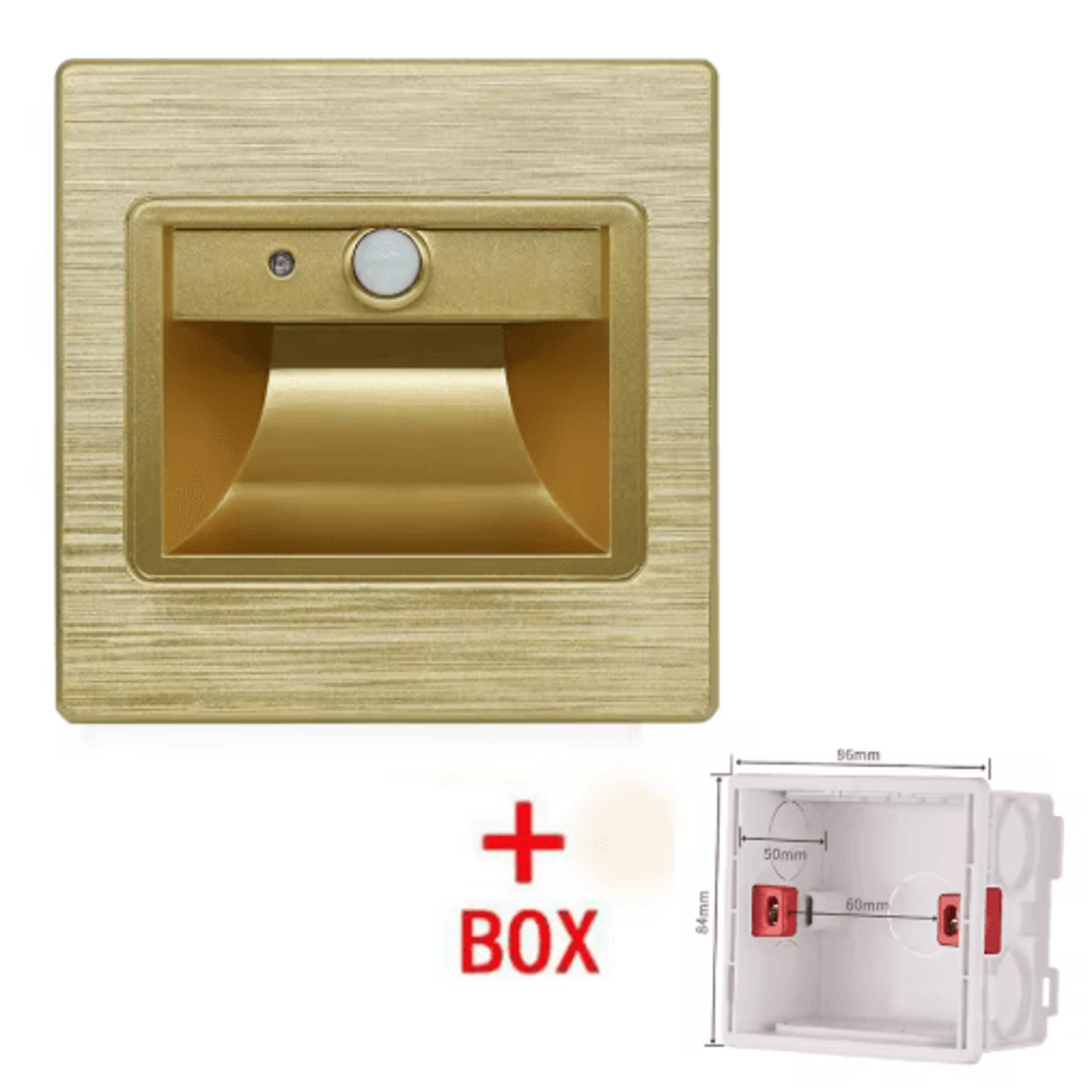 LED PIR Motion Sensor Stair Light  Recessed Smart Indoor Wall Lamp 6
