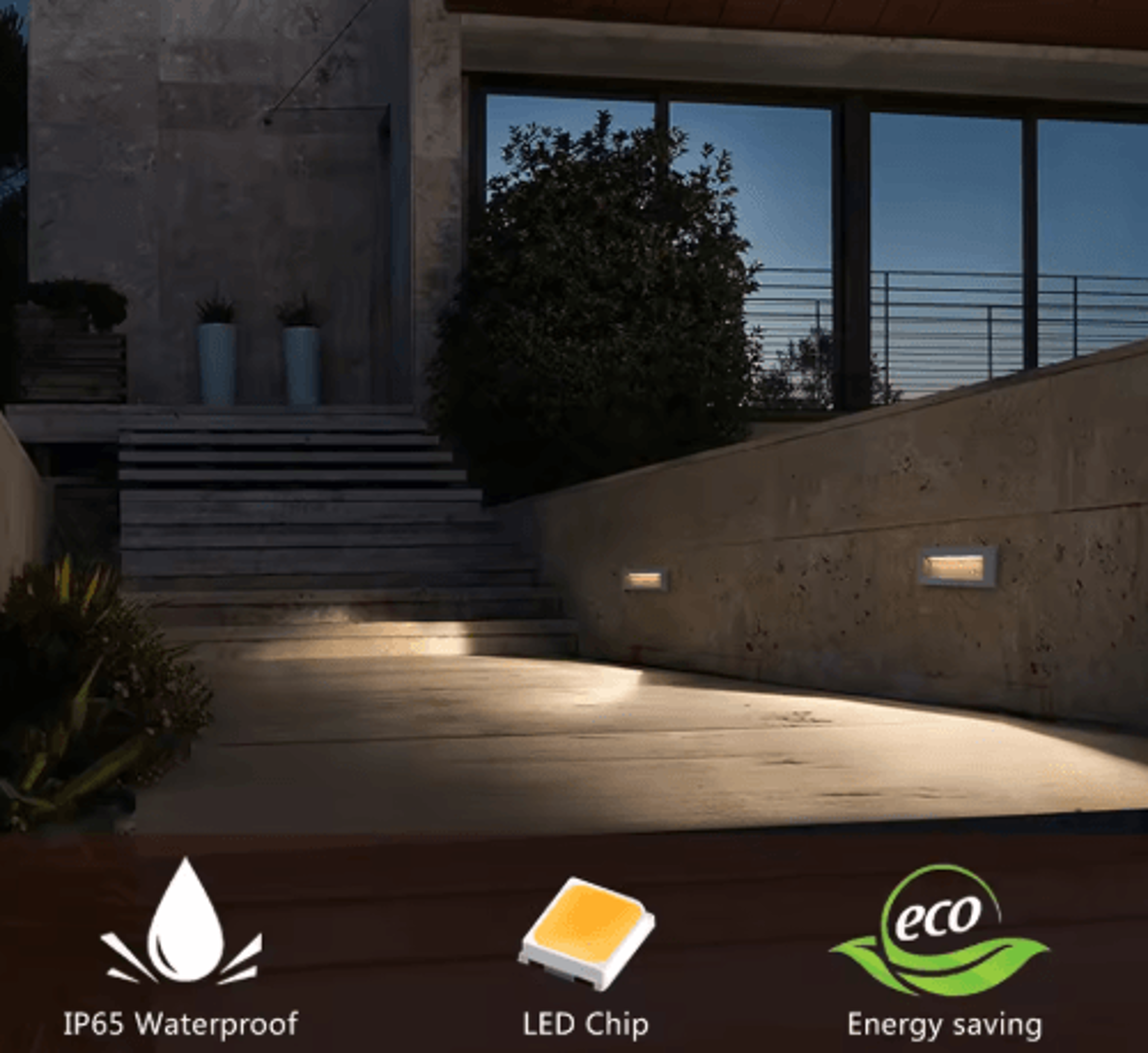 IP65 Waterproof LED Outdoor Wall Light  Garden Stair  Balcony Sconce 11