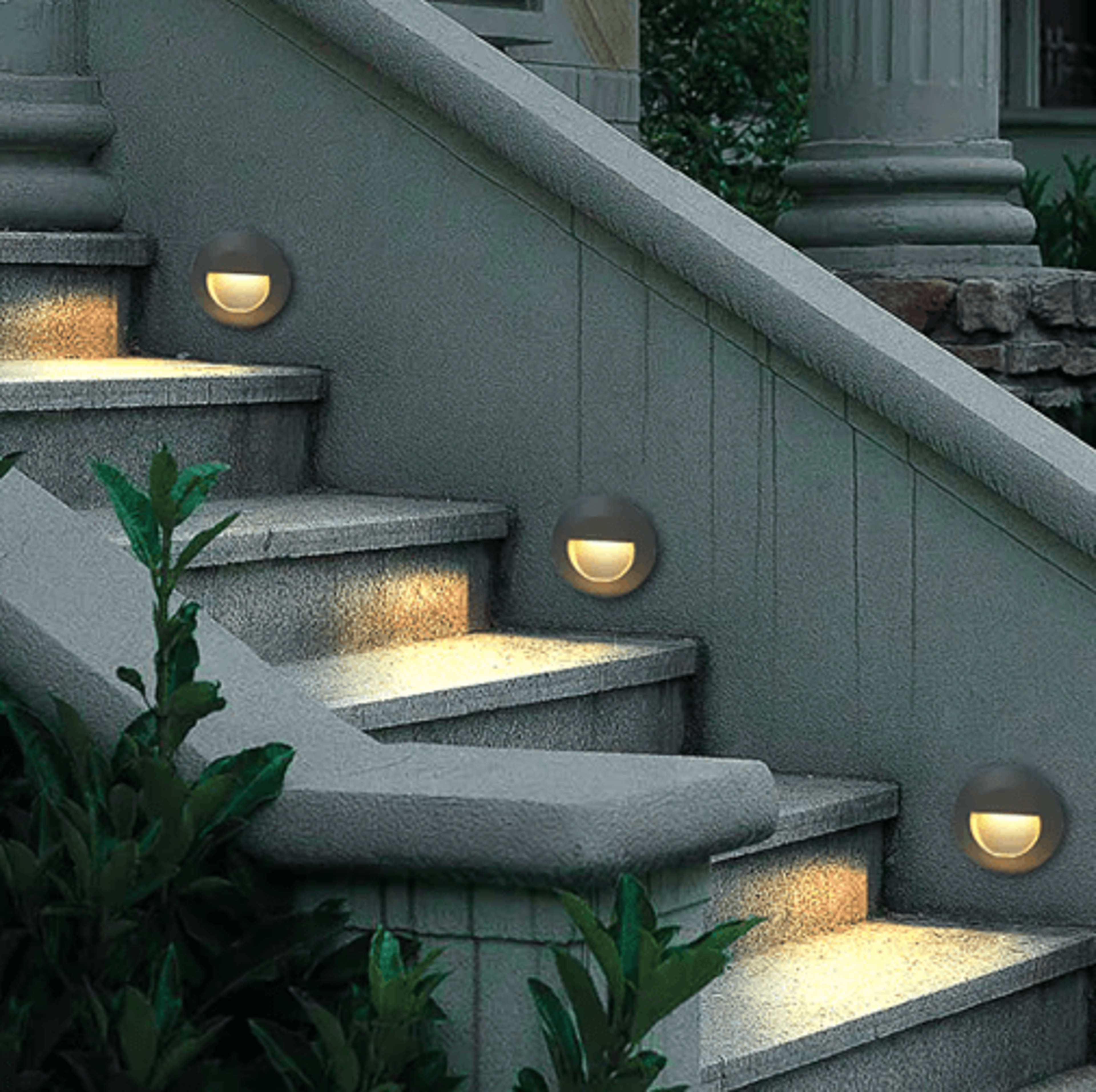 3W IP65 Waterproof LED Stair Light  Round Outdoor Wall Lamp 4