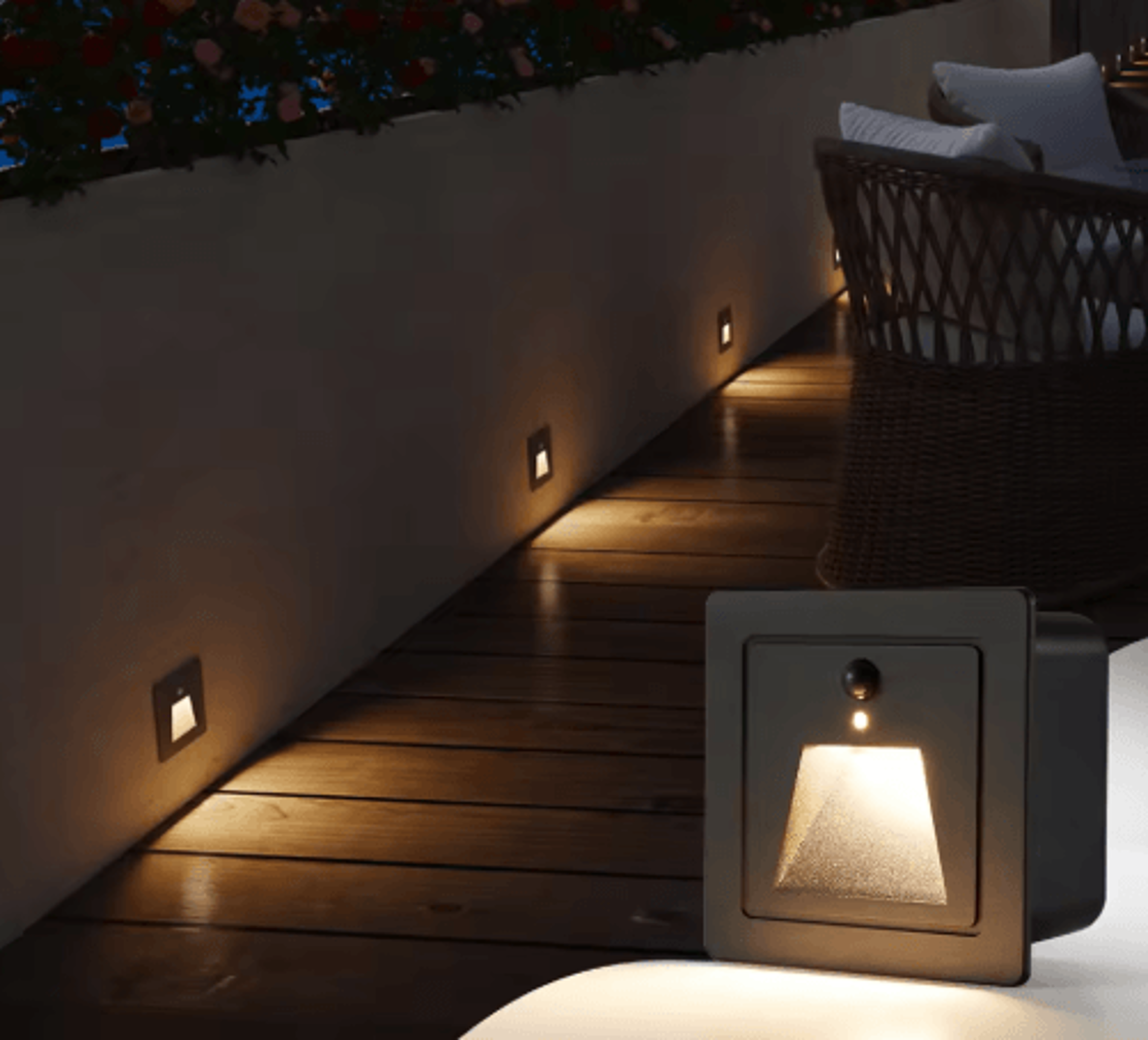 3W IP65 LED Motion Sensor Stair Light  Waterproof Outdoor Step  Wall Lamp 9