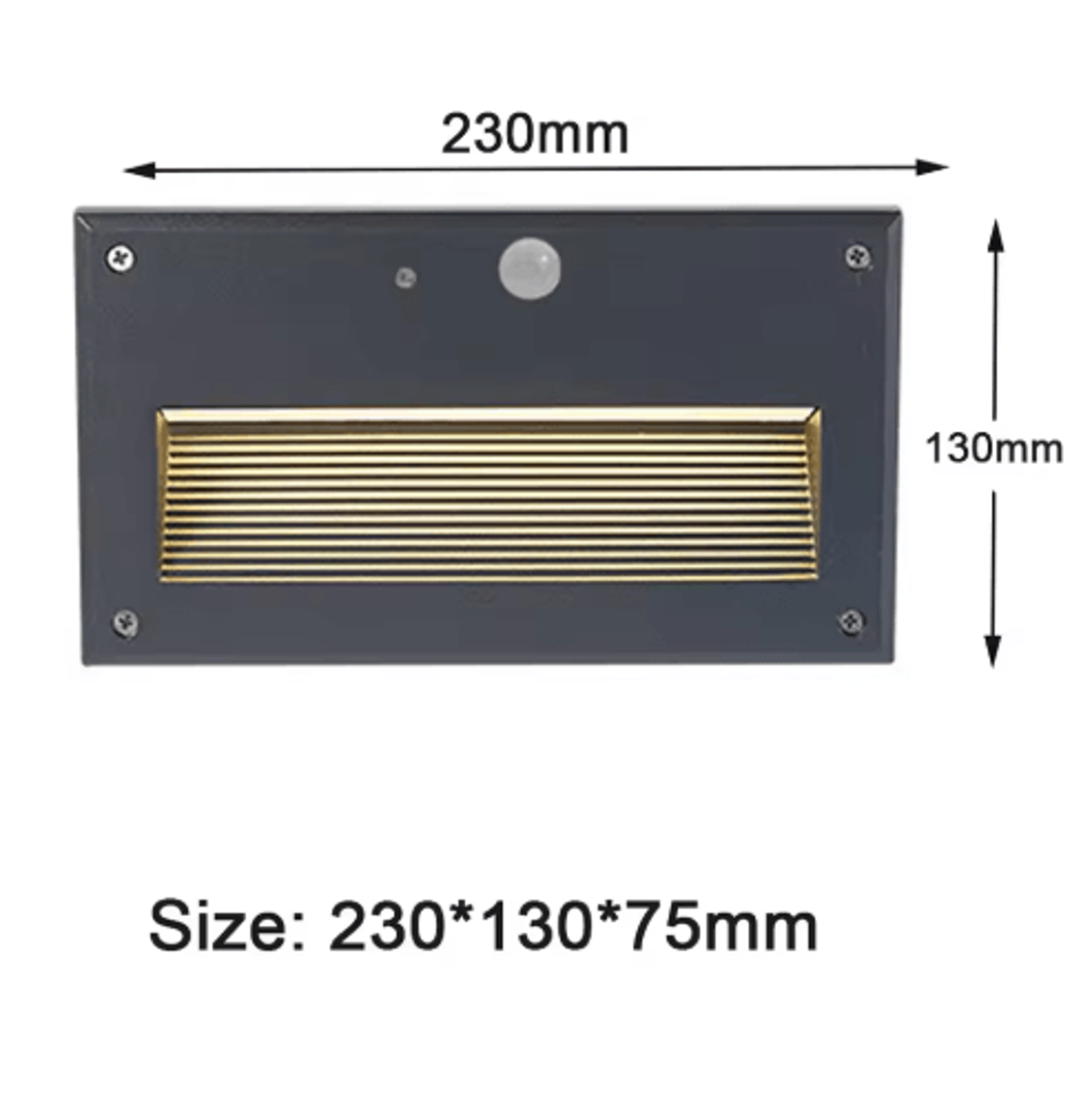 Waterproof Motion Sensor Wall Light  Outdoor LED Stair  Step Lamp 3