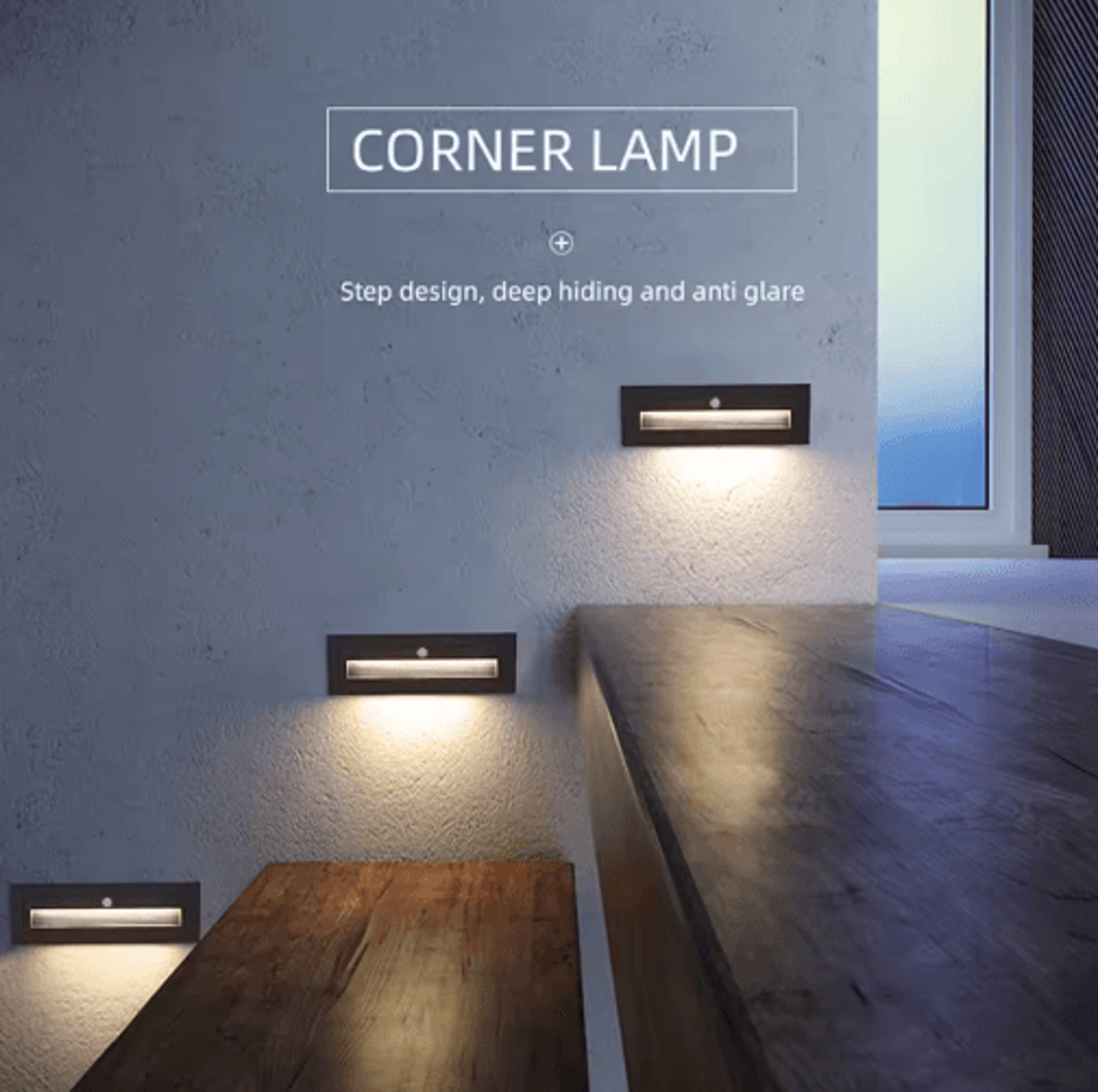 Waterproof Motion Sensor Wall Light  Outdoor LED Stair  Step Lamp 7