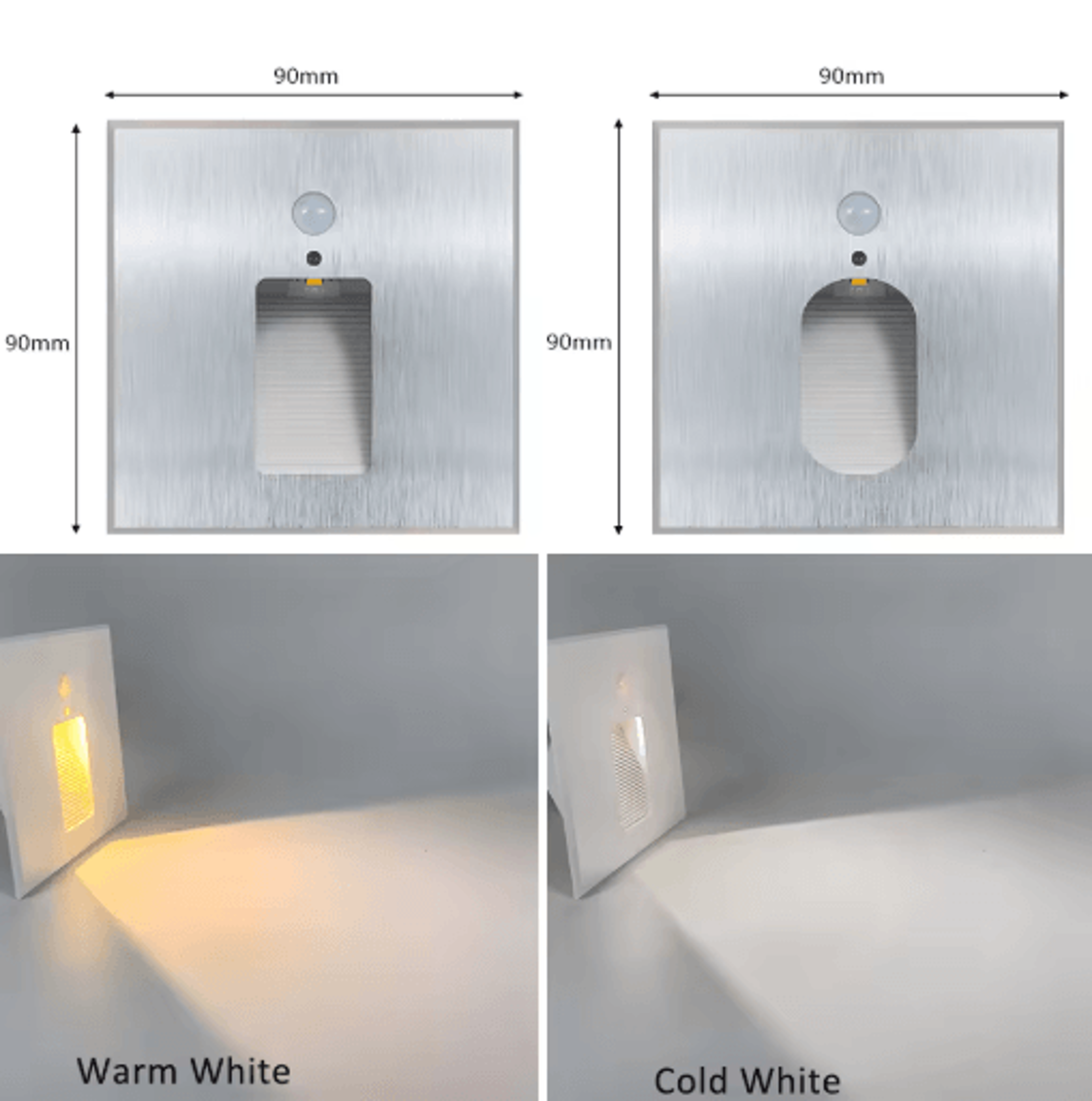 LED Motion Sensor Wall Sconce  Aluminum Stair  Step Night Light 17