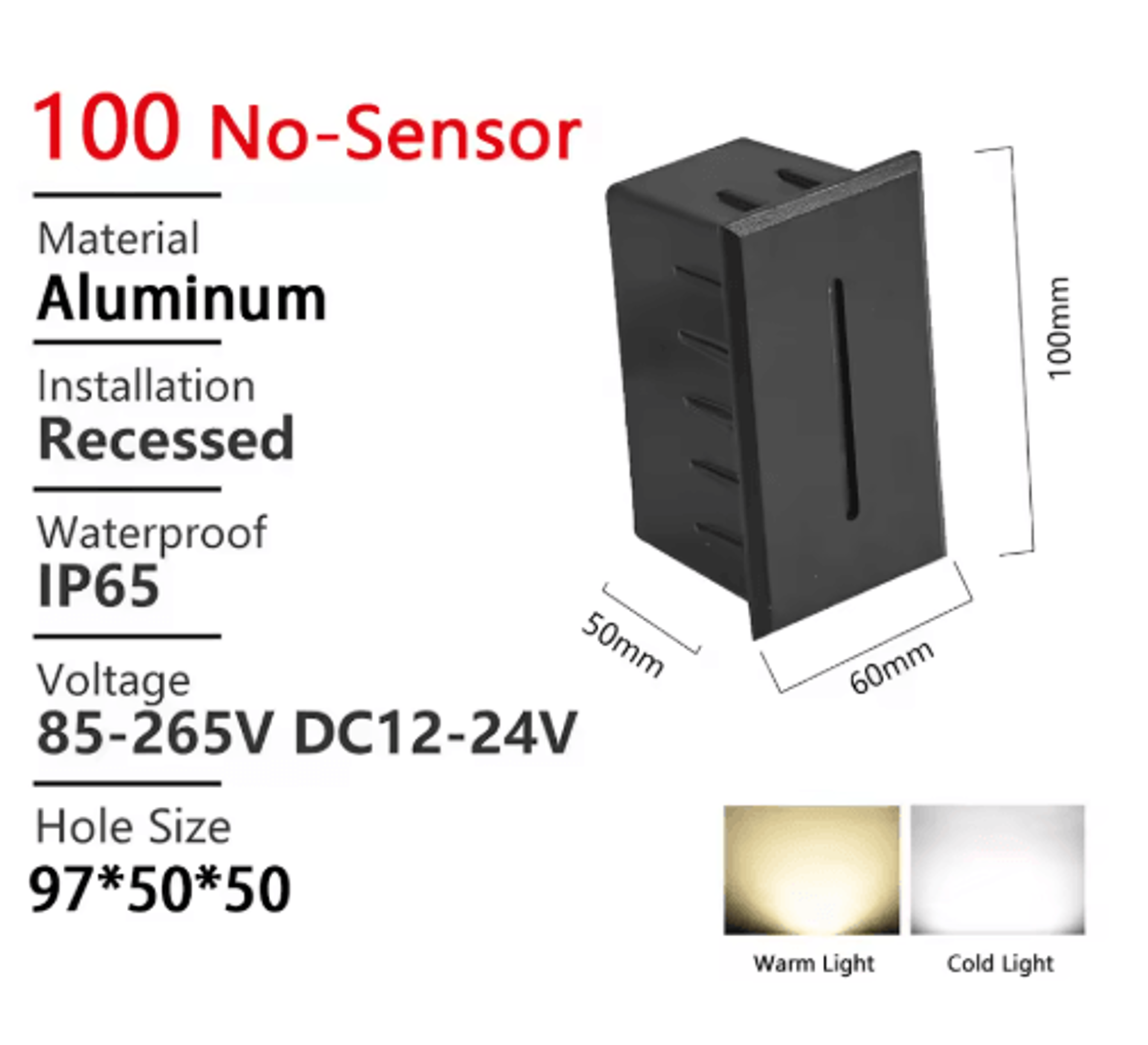Waterproof Recessed LED Step Light 12V 6to 220V Outdoor Stair  Wall Lamp 6