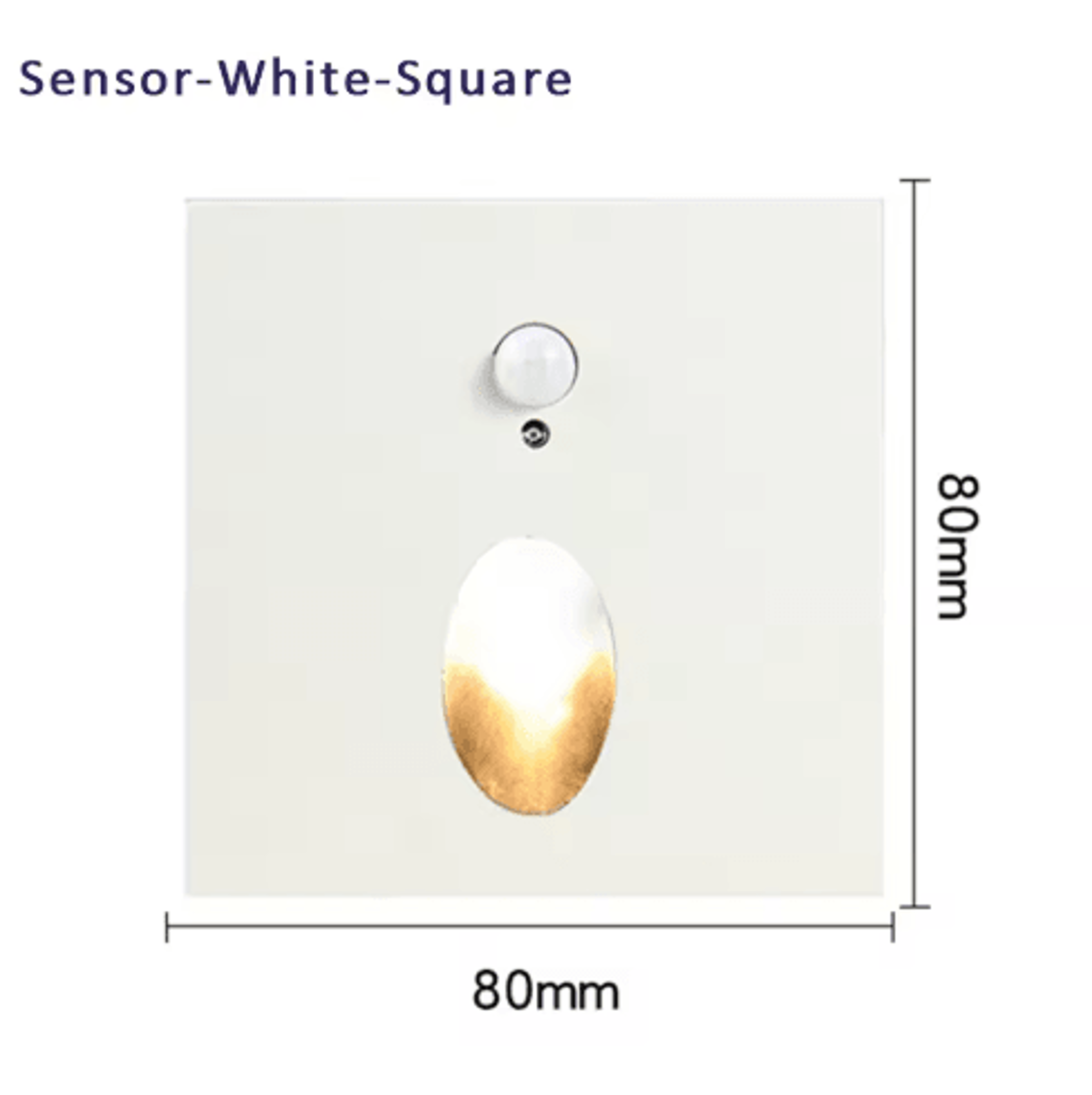 LED Motion Sensor Stair Light  RoundSquare Recessed Wall Night Lamp 2