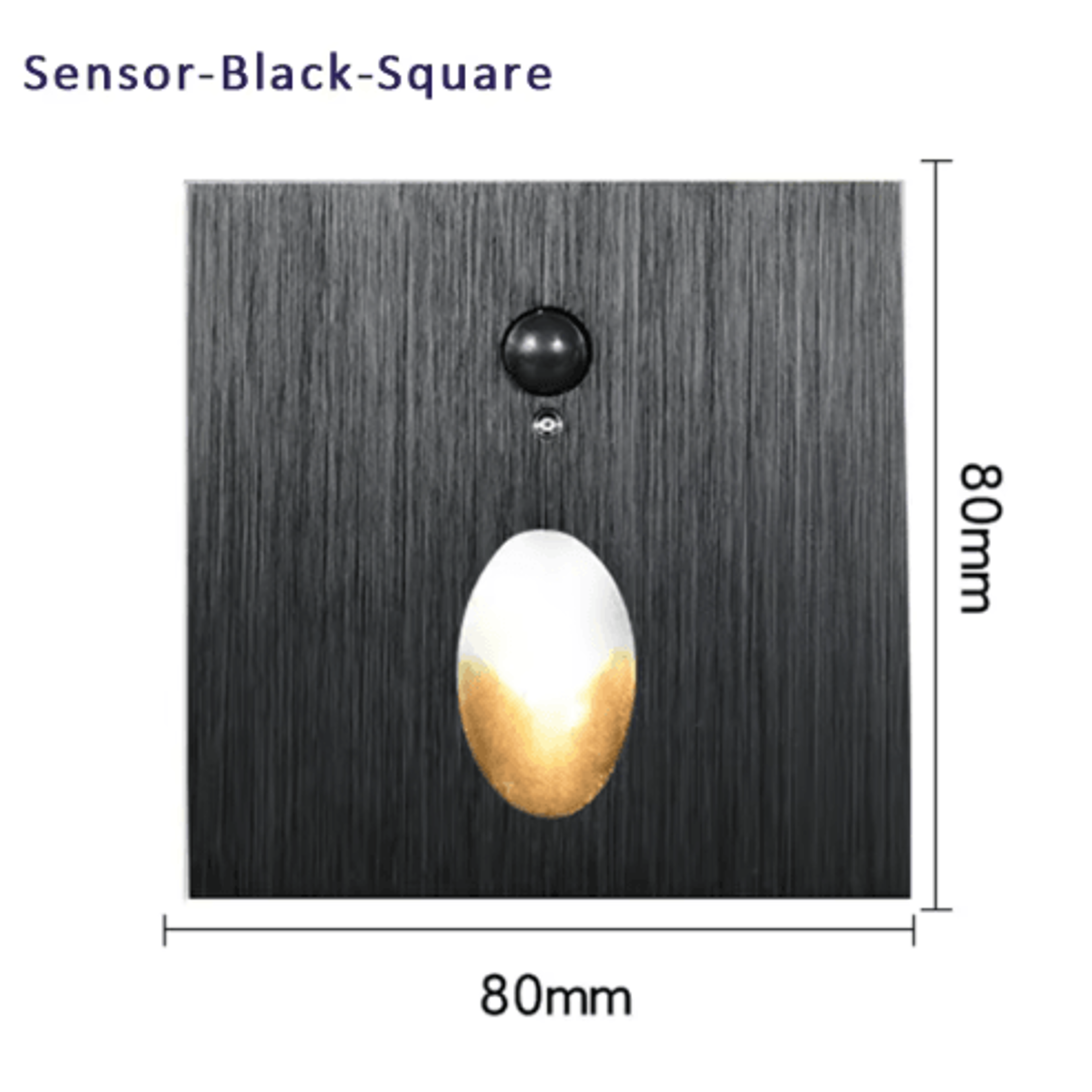 LED Motion Sensor Stair Light  RoundSquare Recessed Wall Night Lamp 3