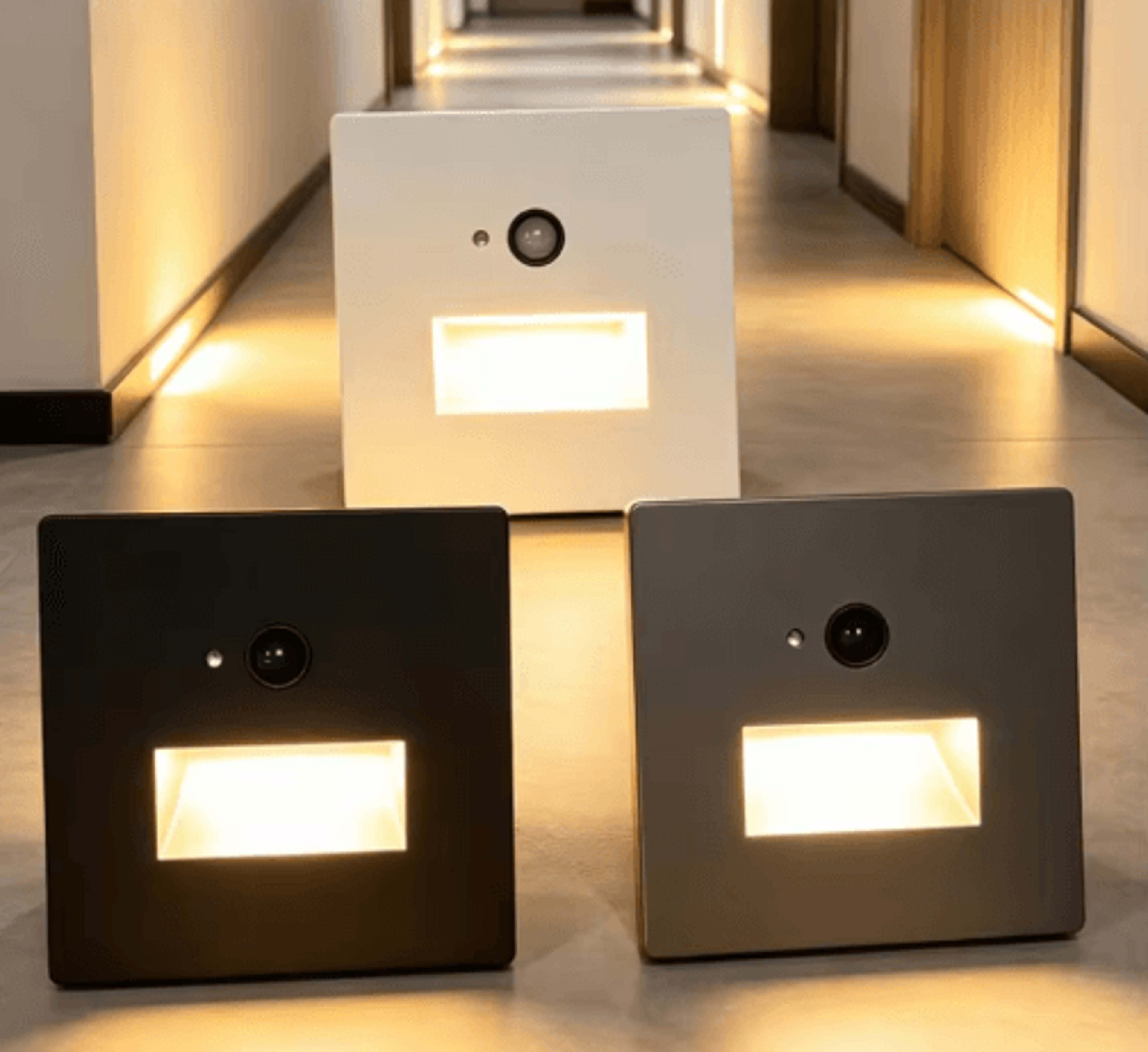 LED Motion Sensor Stair Light  220V Recessed Wall Lamp For EU Round Box 11