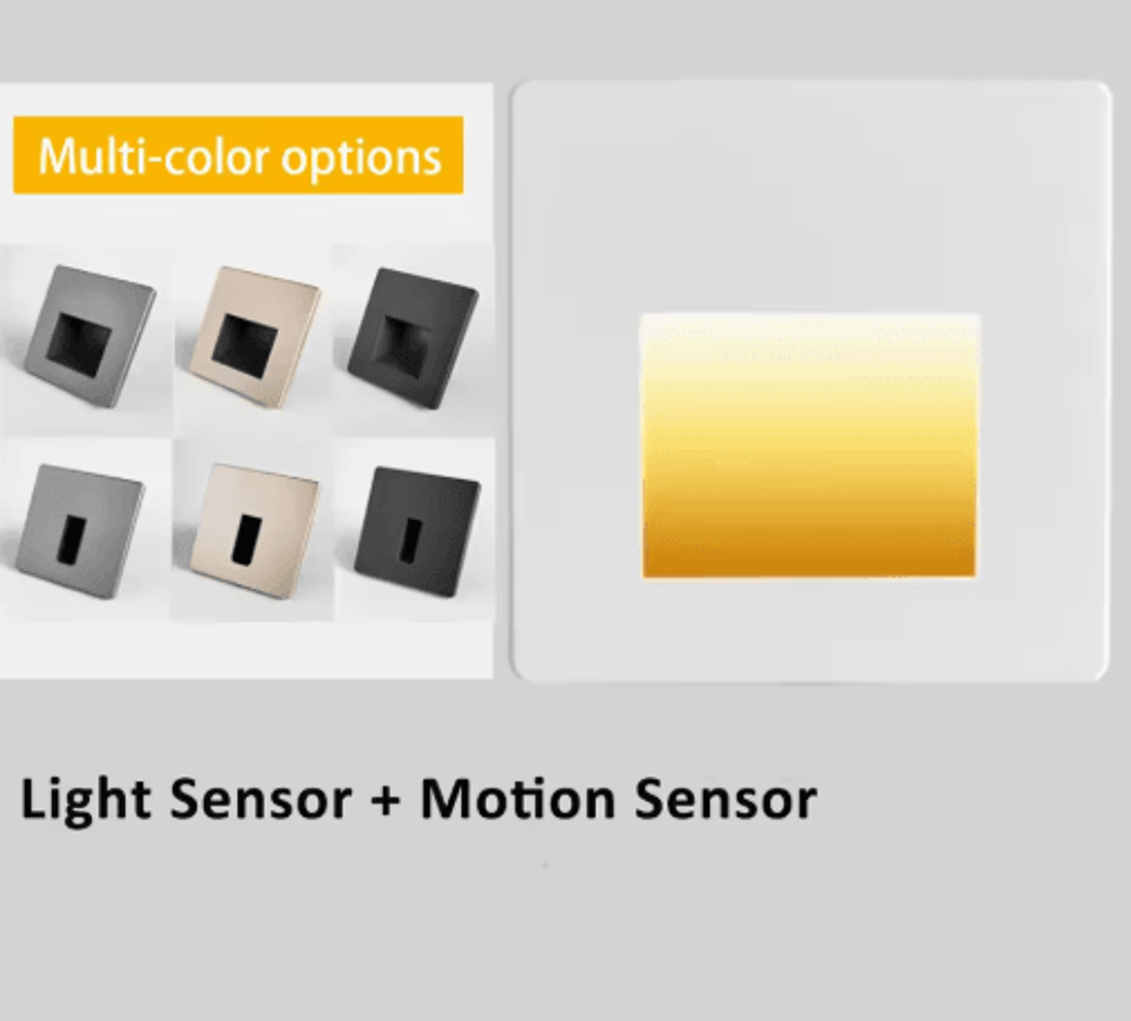 220V LED Radar Motion Sensor Stair Light  Recessed Wall Night Lamp 18