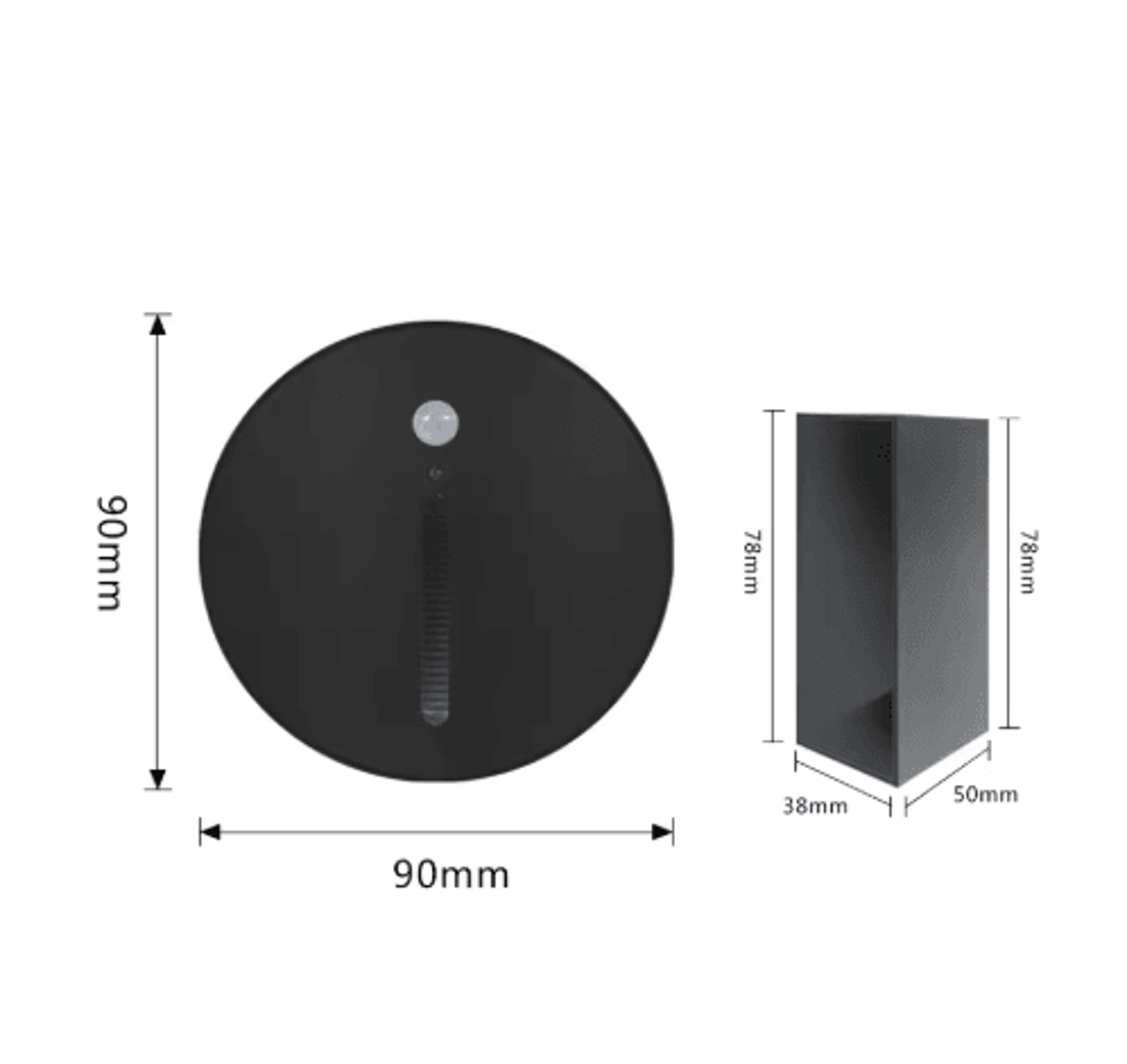 Round LED Motion Sensor Stair Light Recessed Wall Night Lamp 2