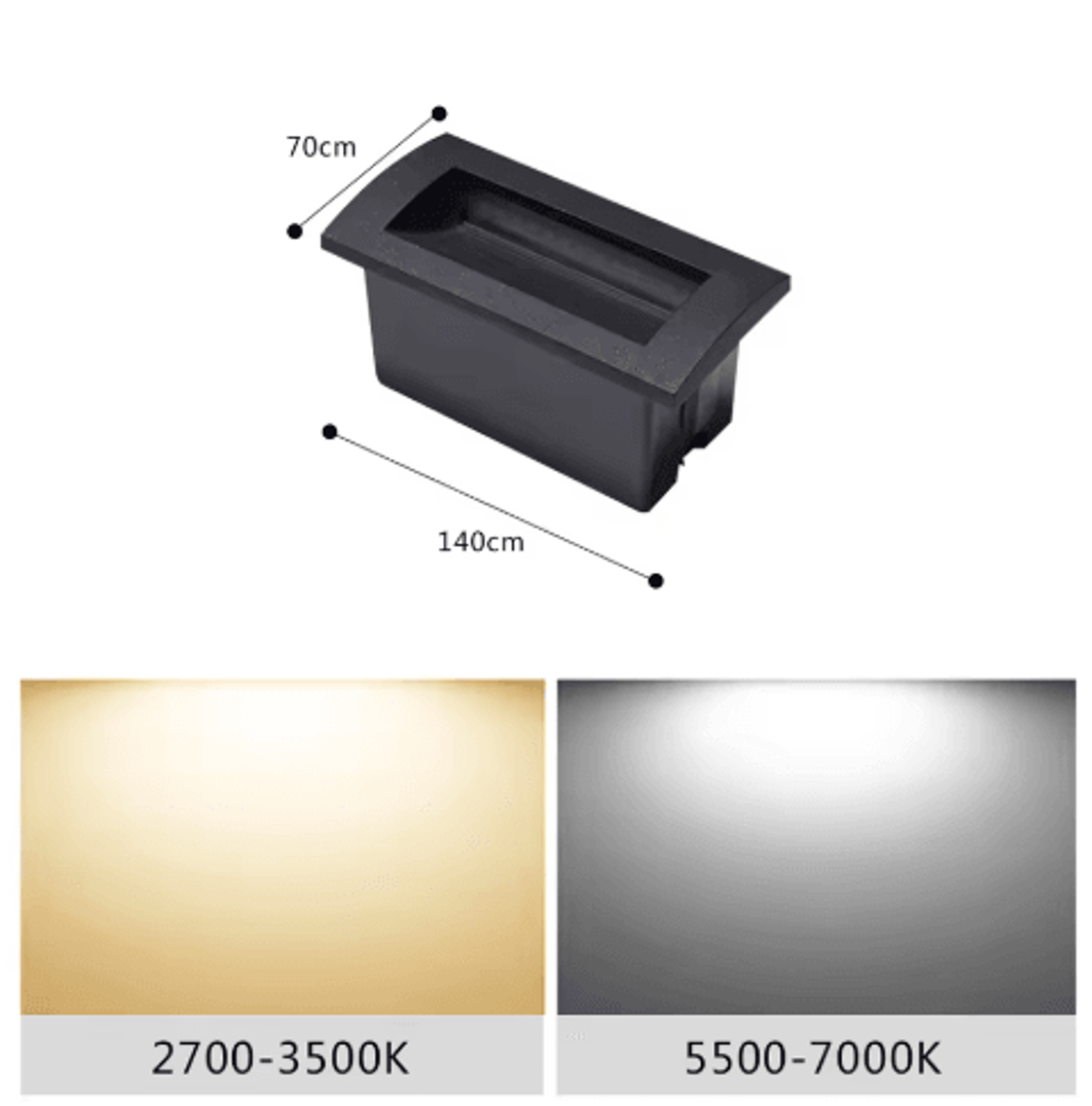 Waterproof Outdoor Recessed Wall Light  L140L180 LED Stair  Step Lamp 6