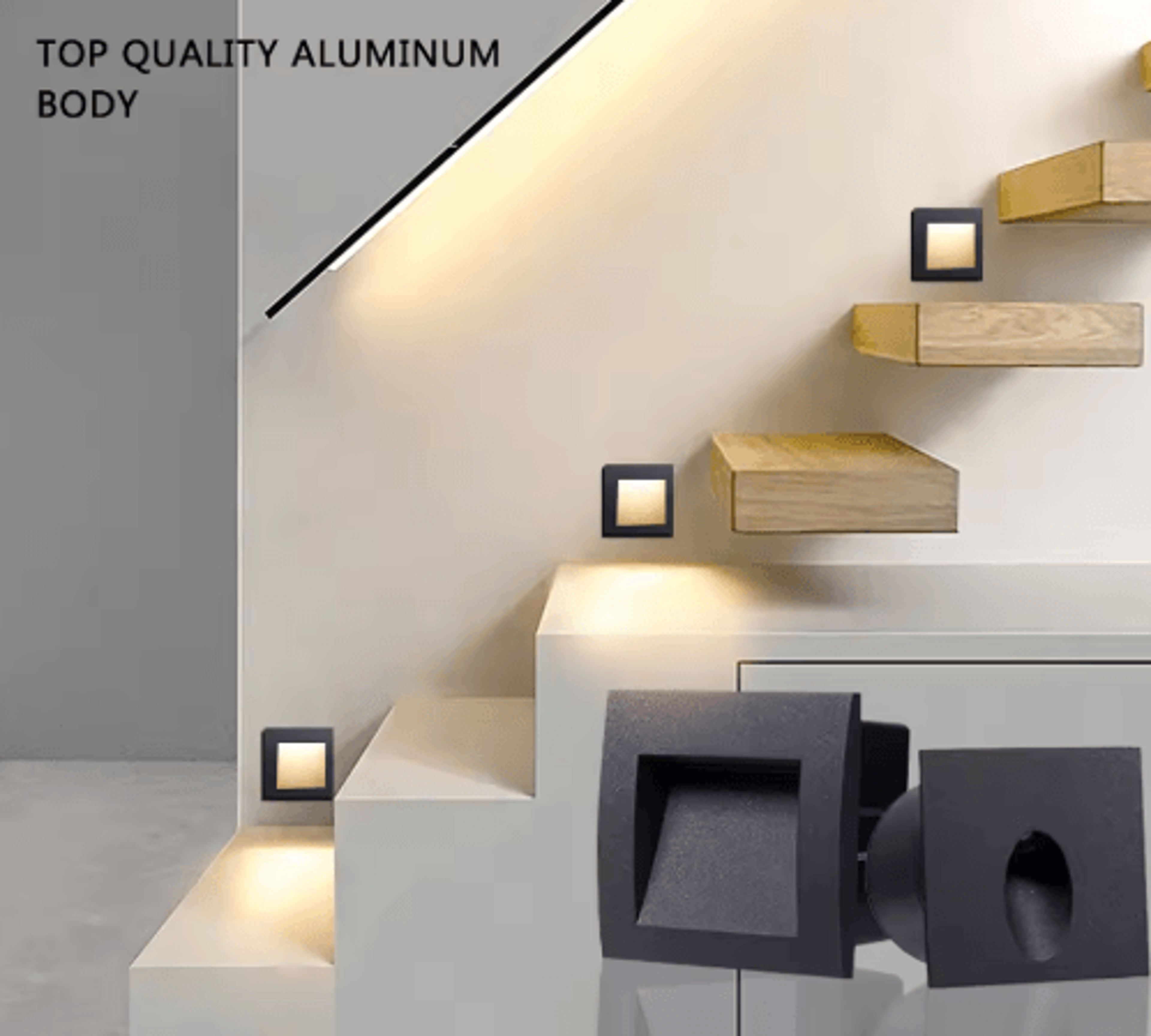 Waterproof Outdoor Recessed Wall Light  L140L180 LED Stair  Step Lamp 9