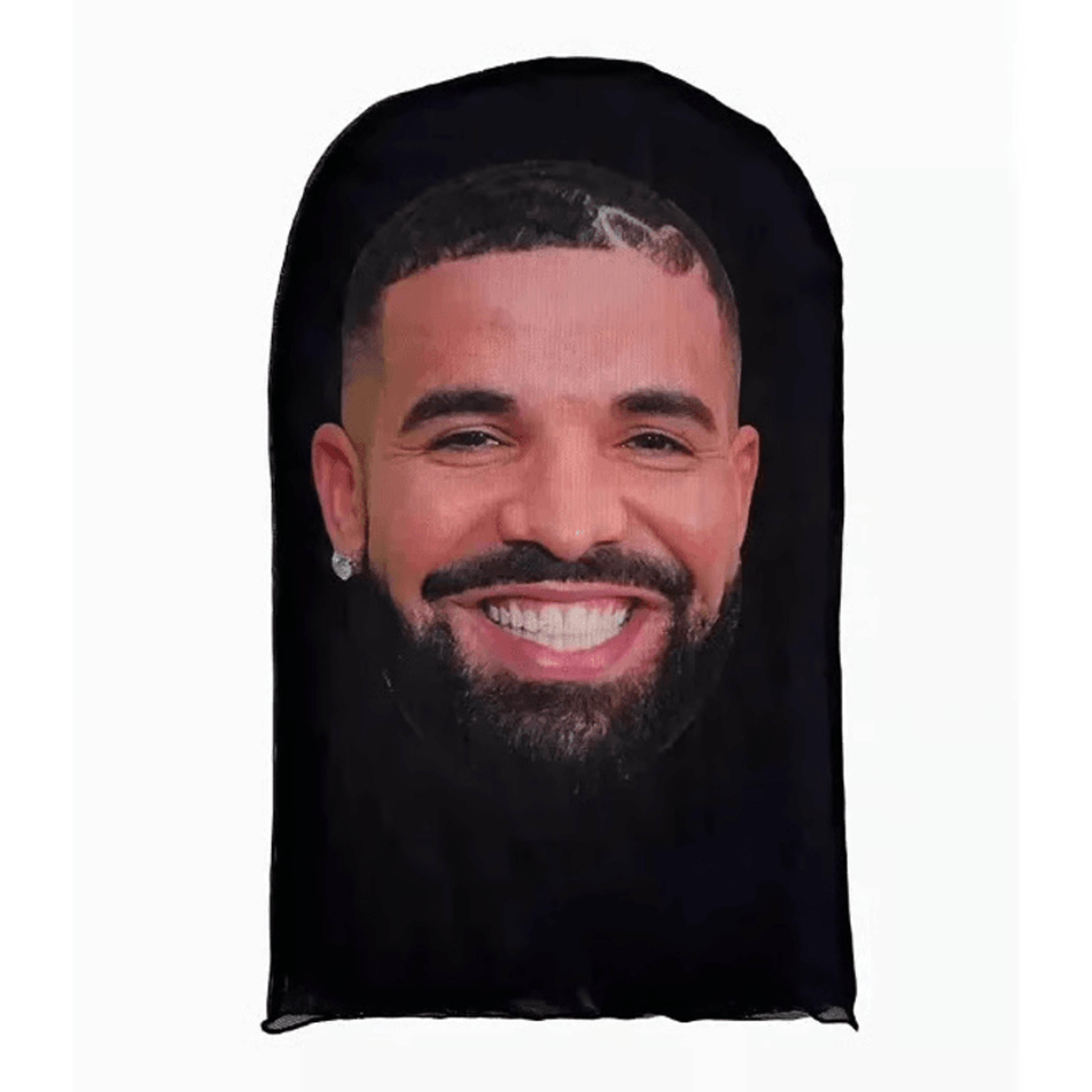 funny face seamless mask worn at costume party
