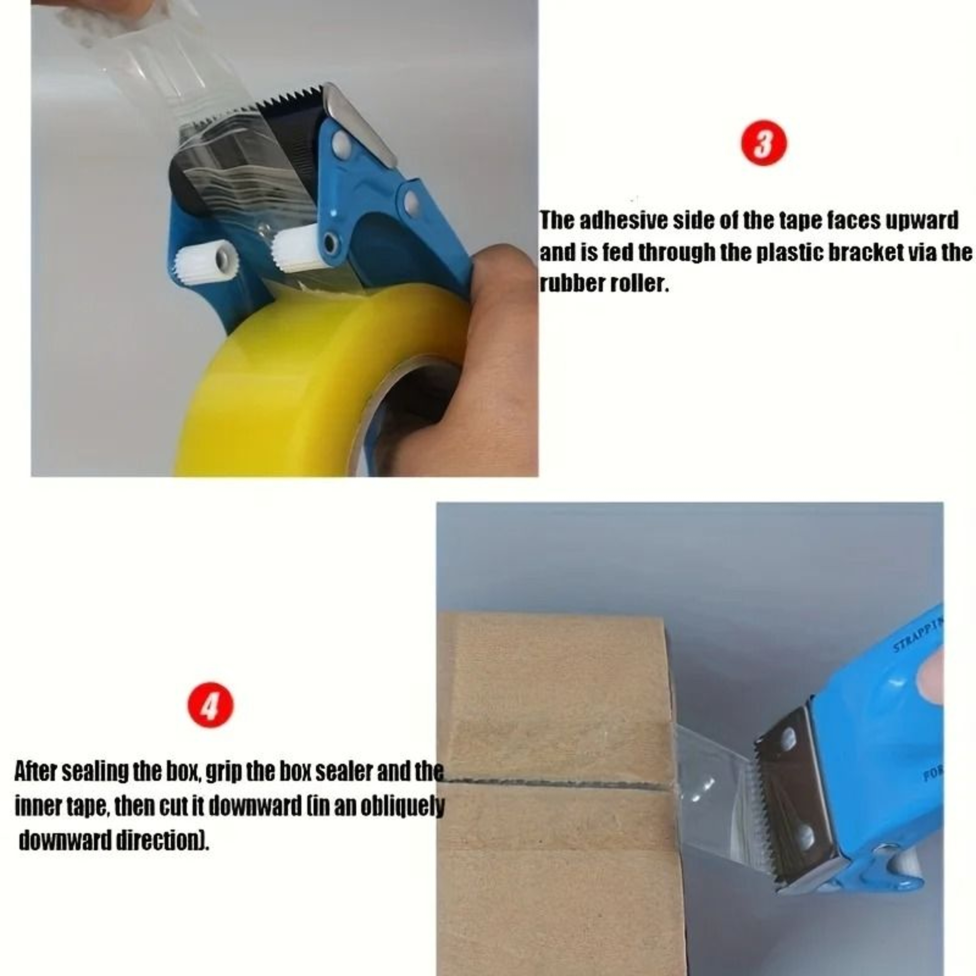 Heavy Duty Packing Tape Dispenser Handheld Metal Shipping Tape Cutter 3