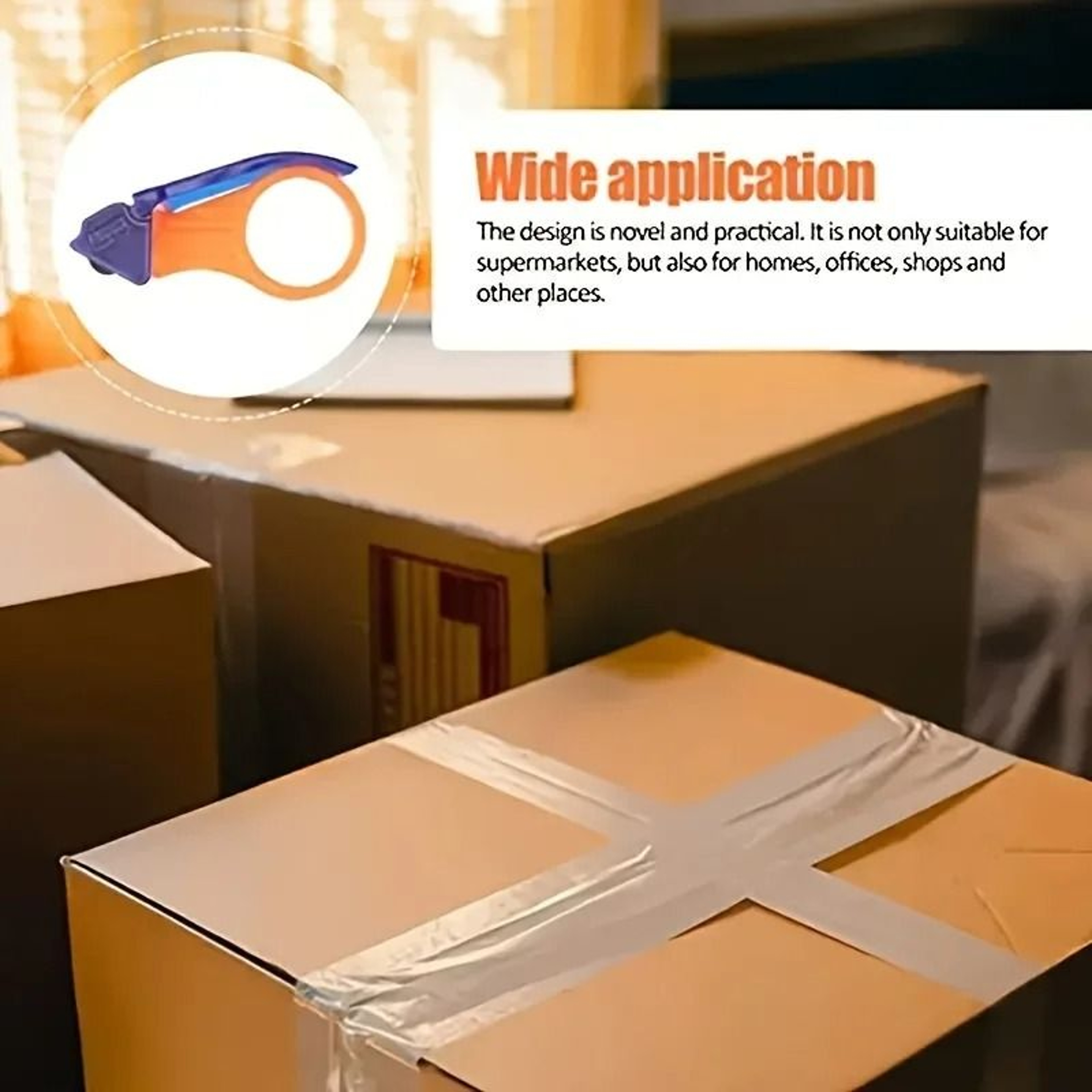 Heavy Duty Manual Tape Dispenser One Handed Packing Tape Cutter 3