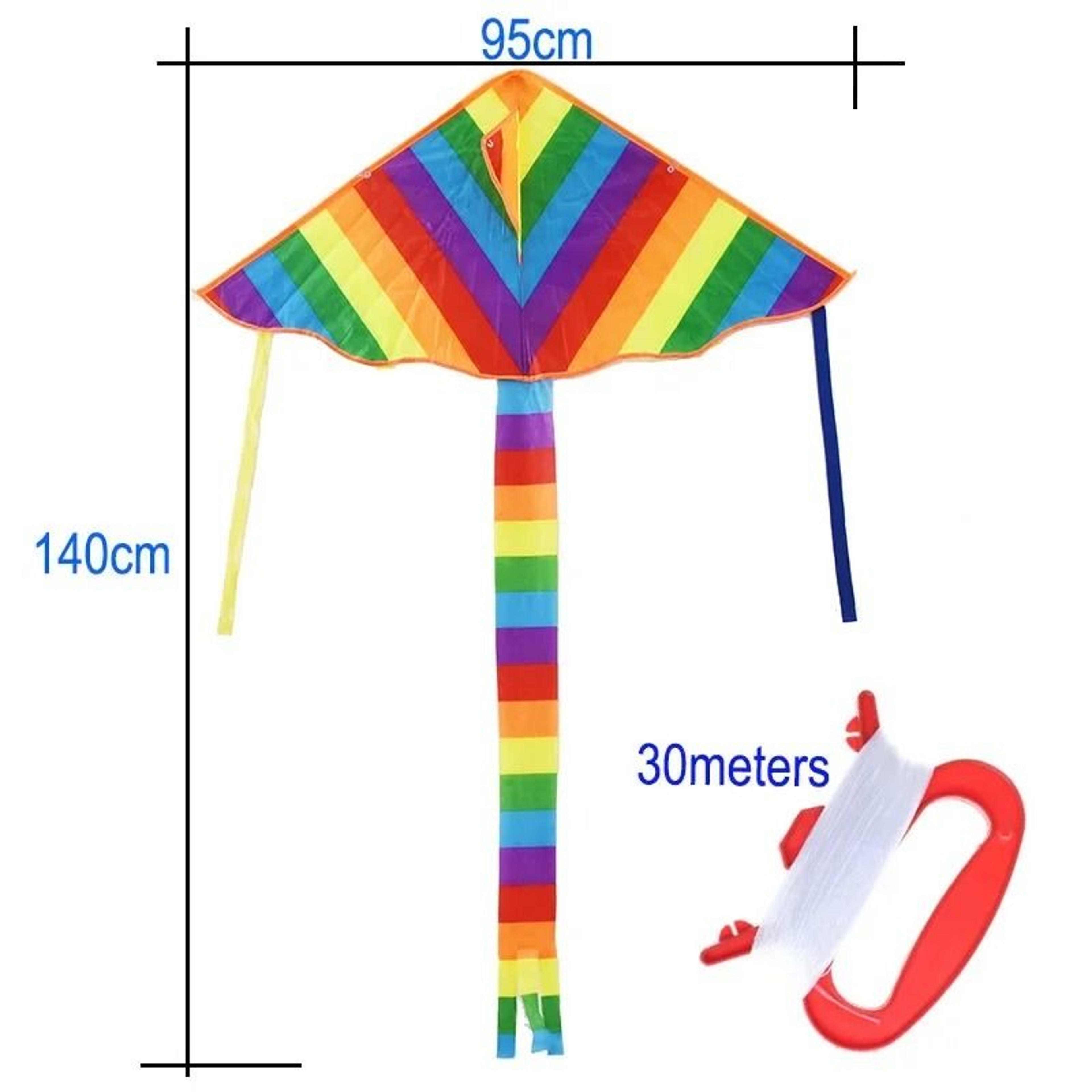 Easy Flying Rainbow Kite With Long Tail Outdoor Kids Toy 0