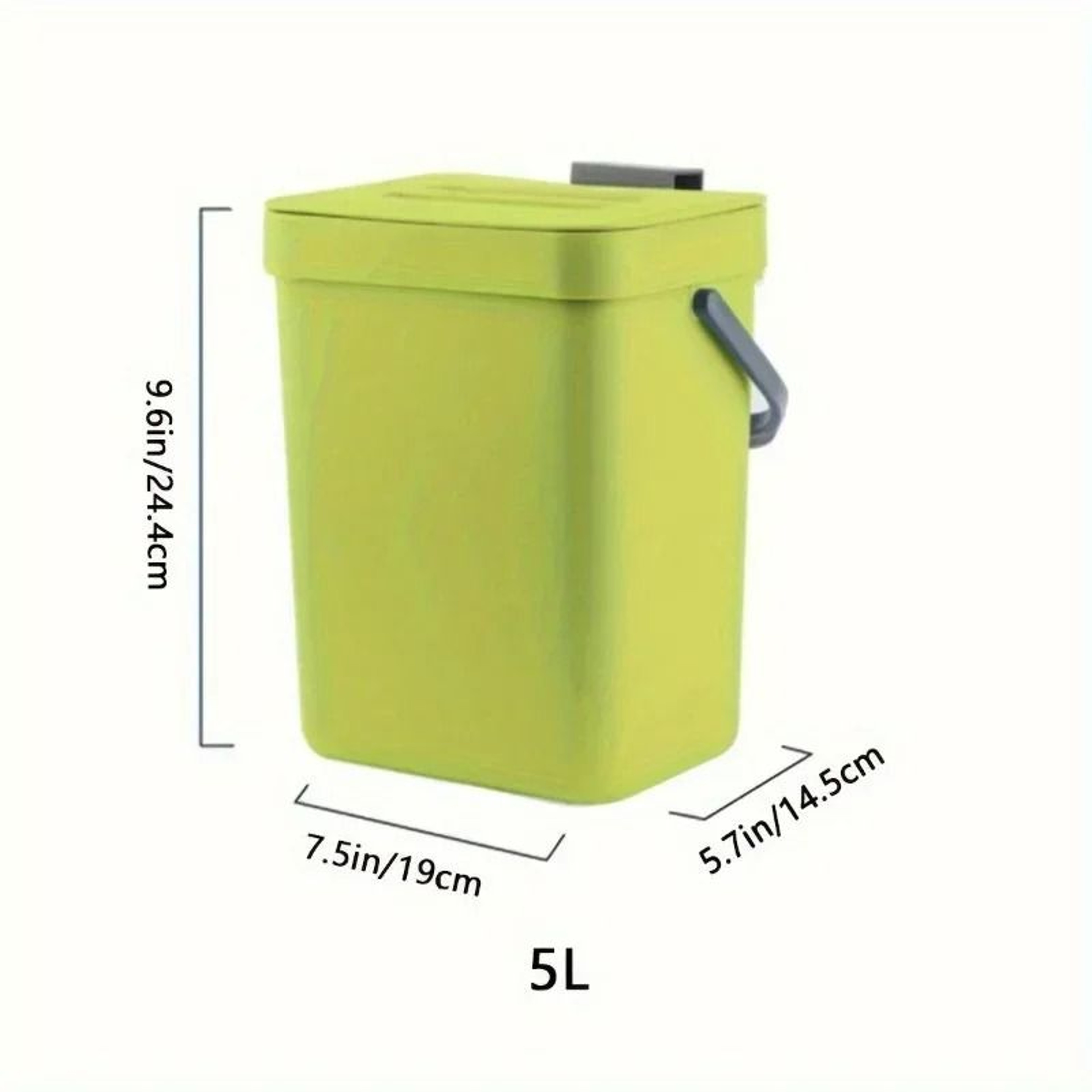 Space Saving Quiet Close Trash Can Sealed Kitchen Office Bin 4