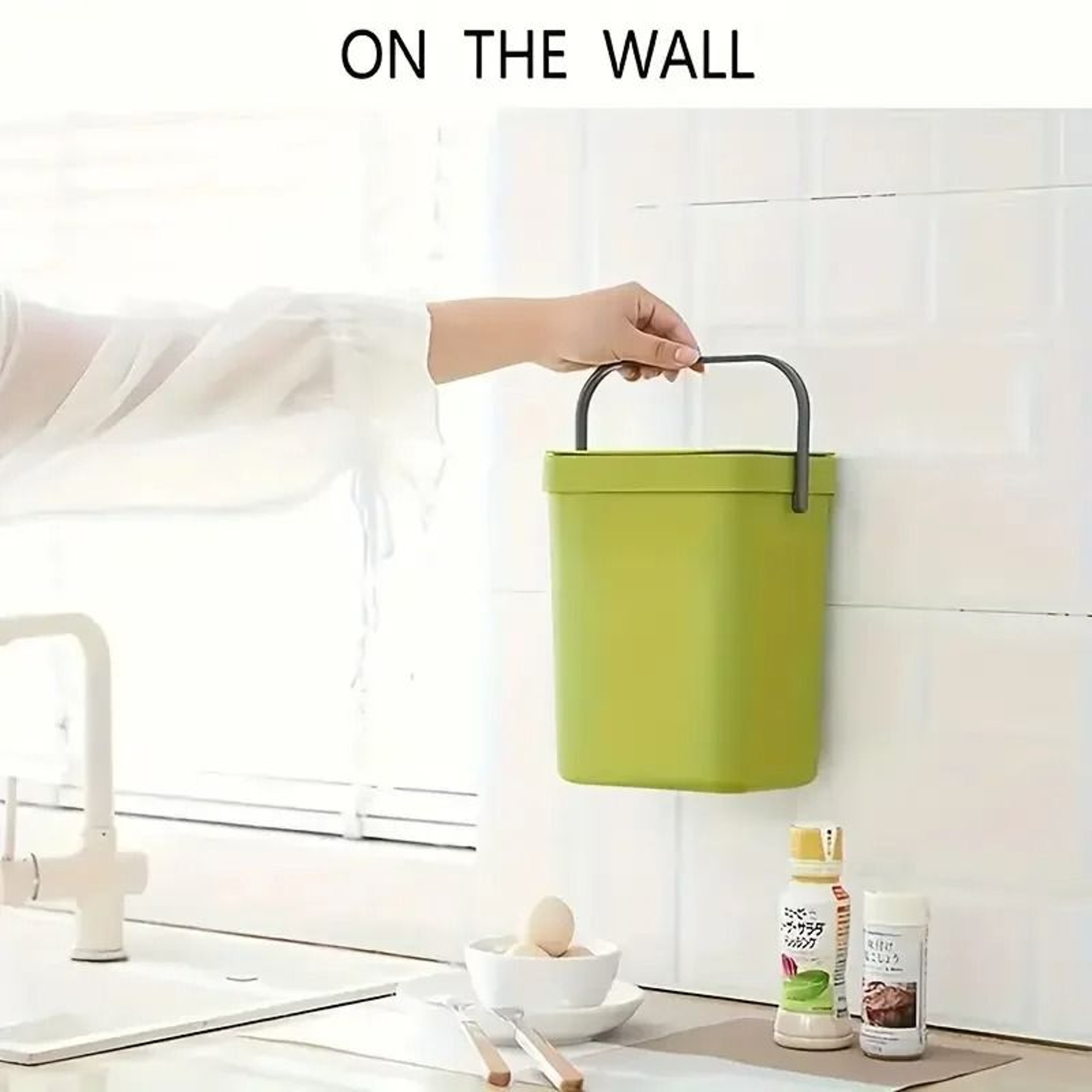 Space Saving Quiet Close Trash Can Sealed Kitchen Office Bin 8