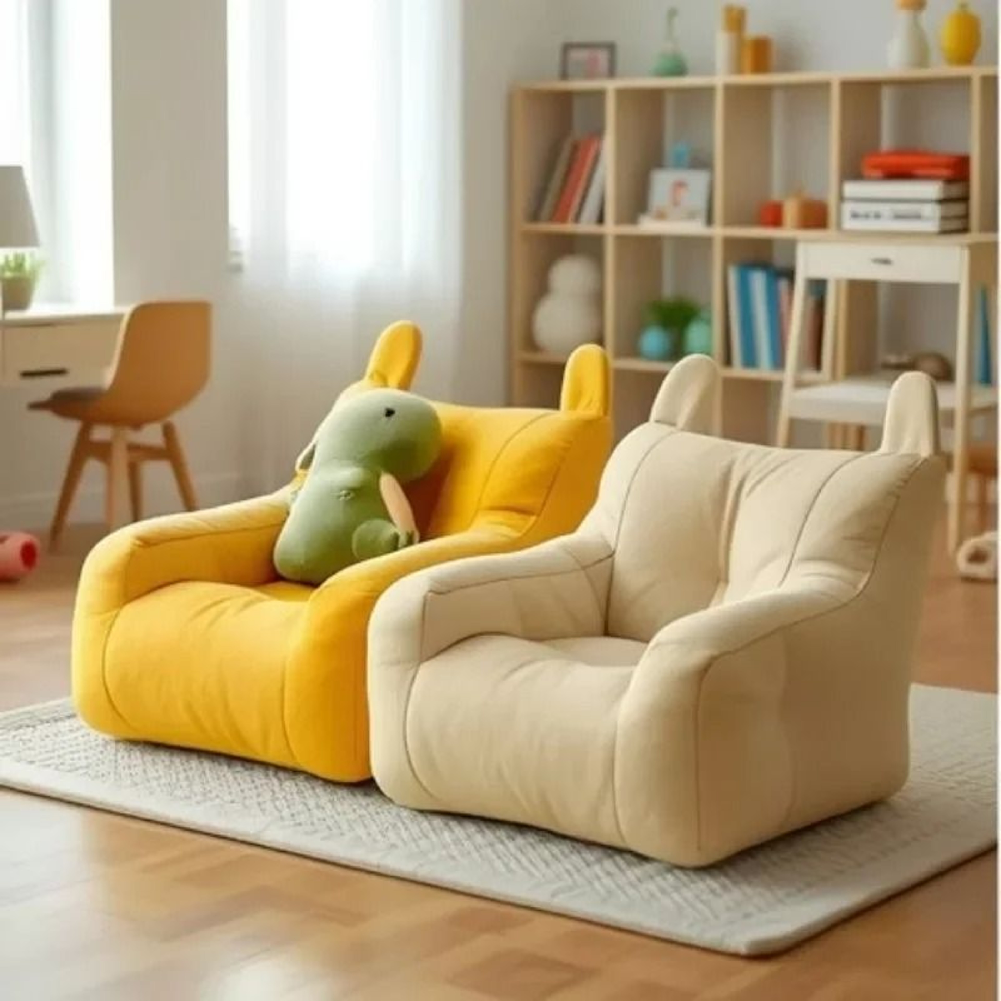 Cartoon Cat Sofa Bed Cozy Indoor Pet Couch With Washable Cover 8