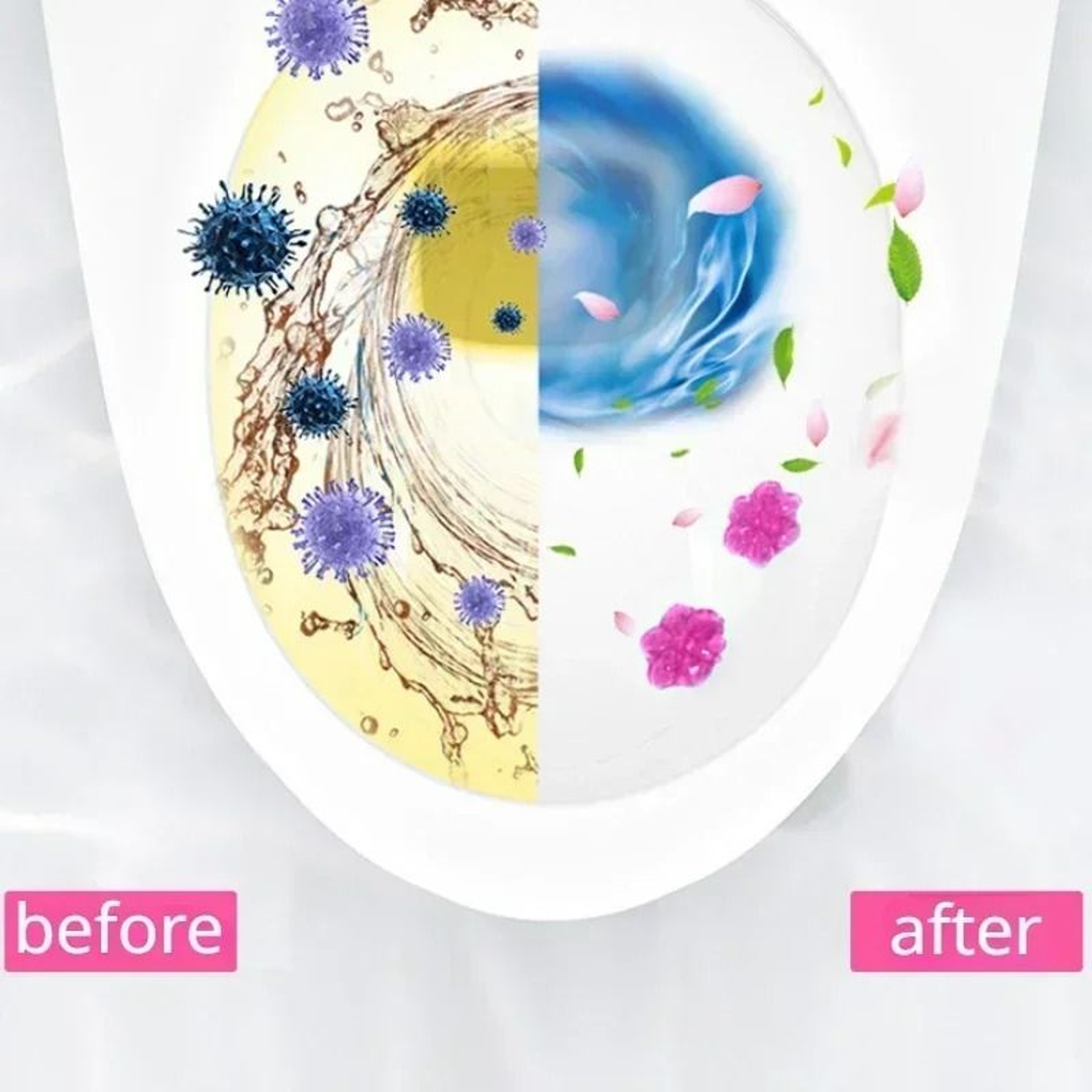 Floral Toilet Cleaner Gel Deodorant Bathroom Freshener 8