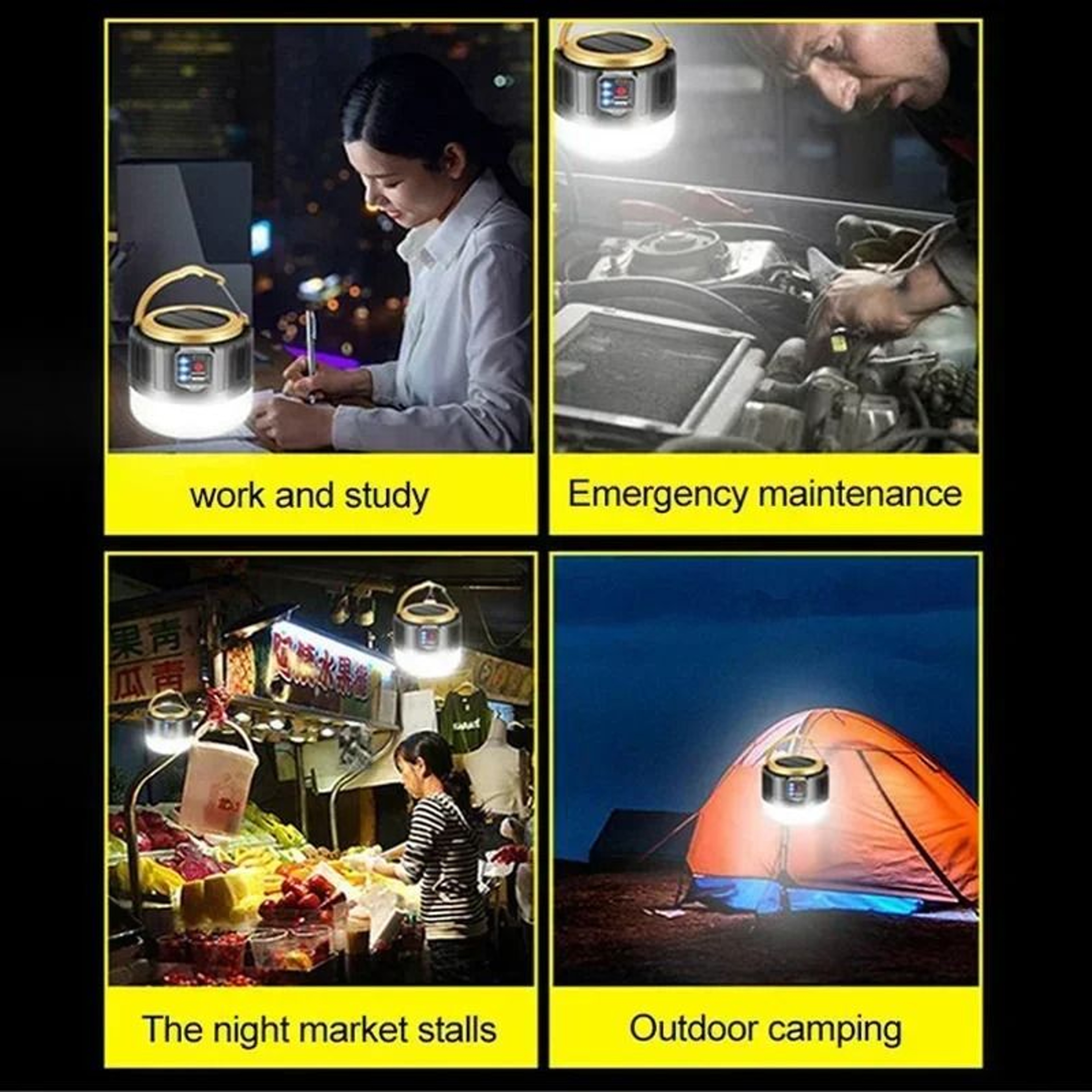 Portable LED Camping Lantern Rechargeable Outdoor Camping Light With Power Bank 6