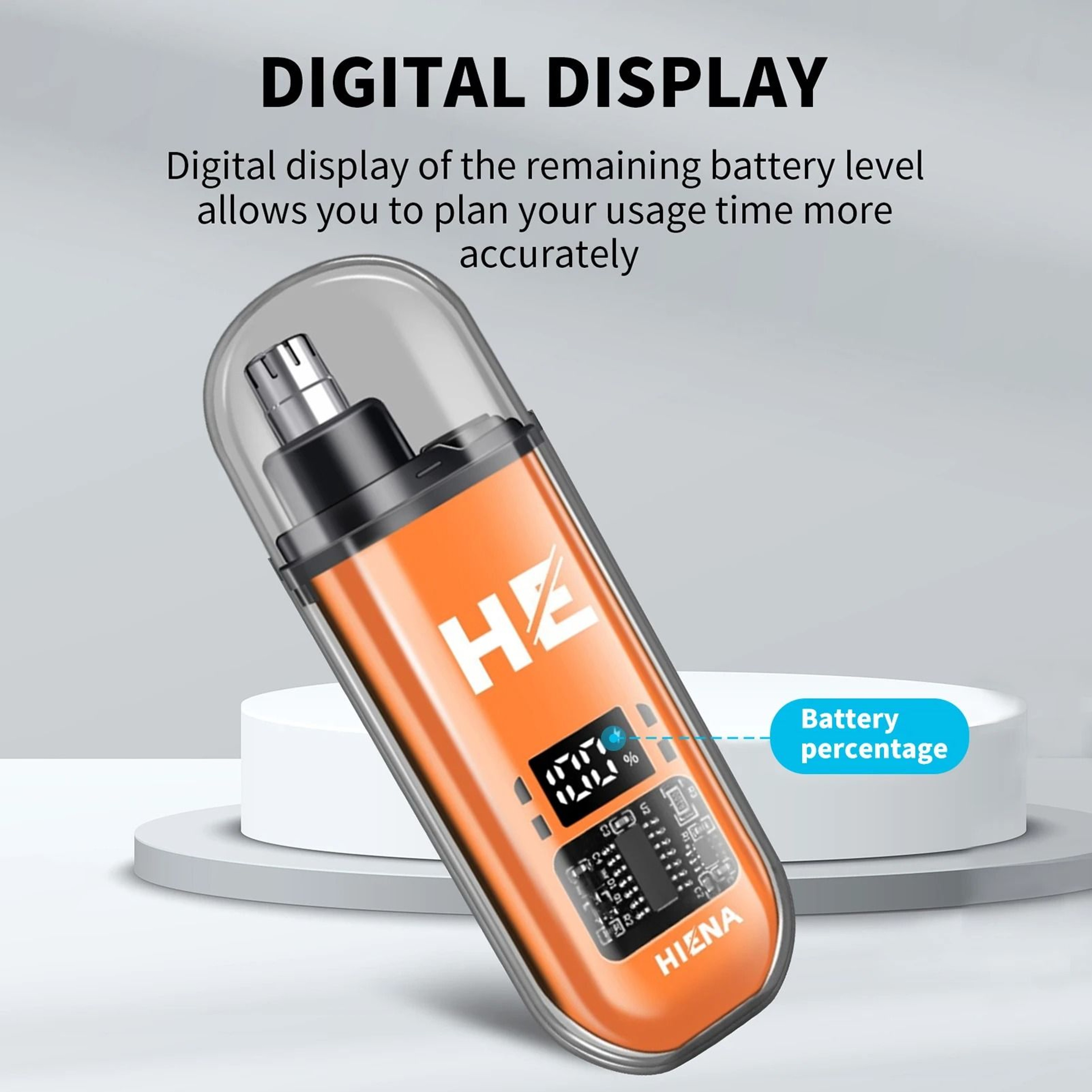 HIENA Electric Nose Hair Trimmer Rechargeable Mini Nose And Ear Grooming Tool 4