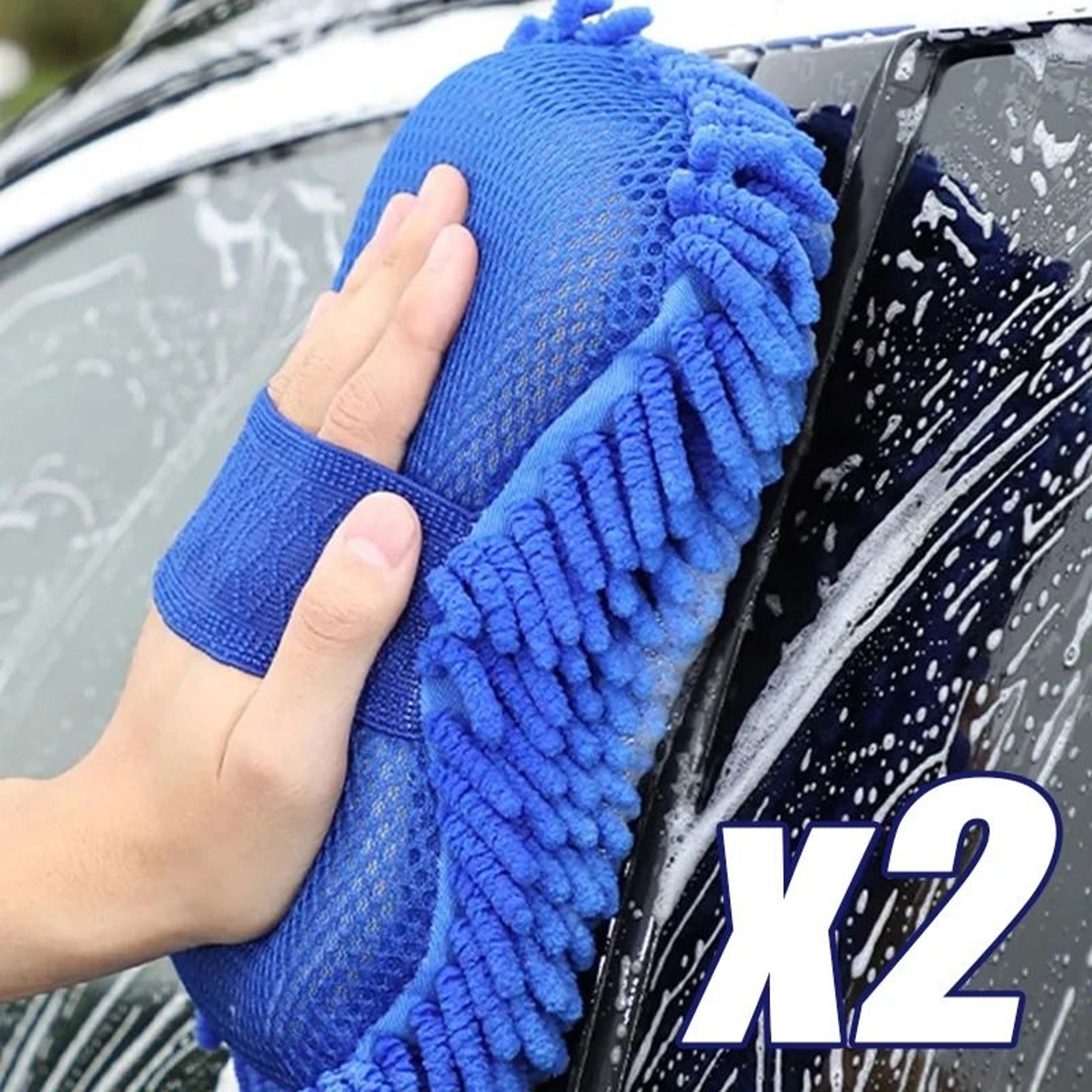 Microfiber Car Wash Gloves And Cleaning Sponge Set For Scratch Free Auto Care 6