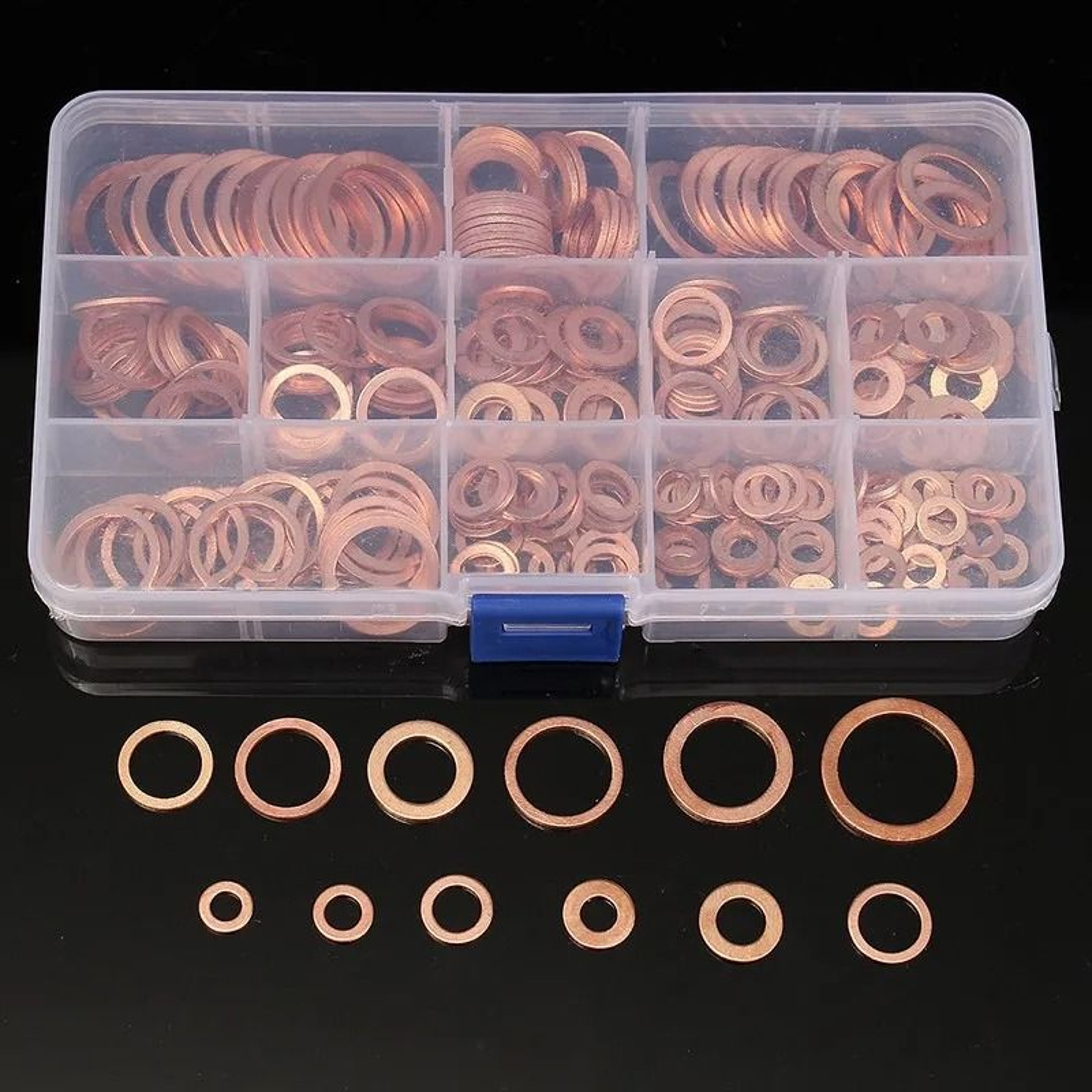 Copper Sealing Washer Set Oil Drain Plug Gasket Copper Crush Washers 1