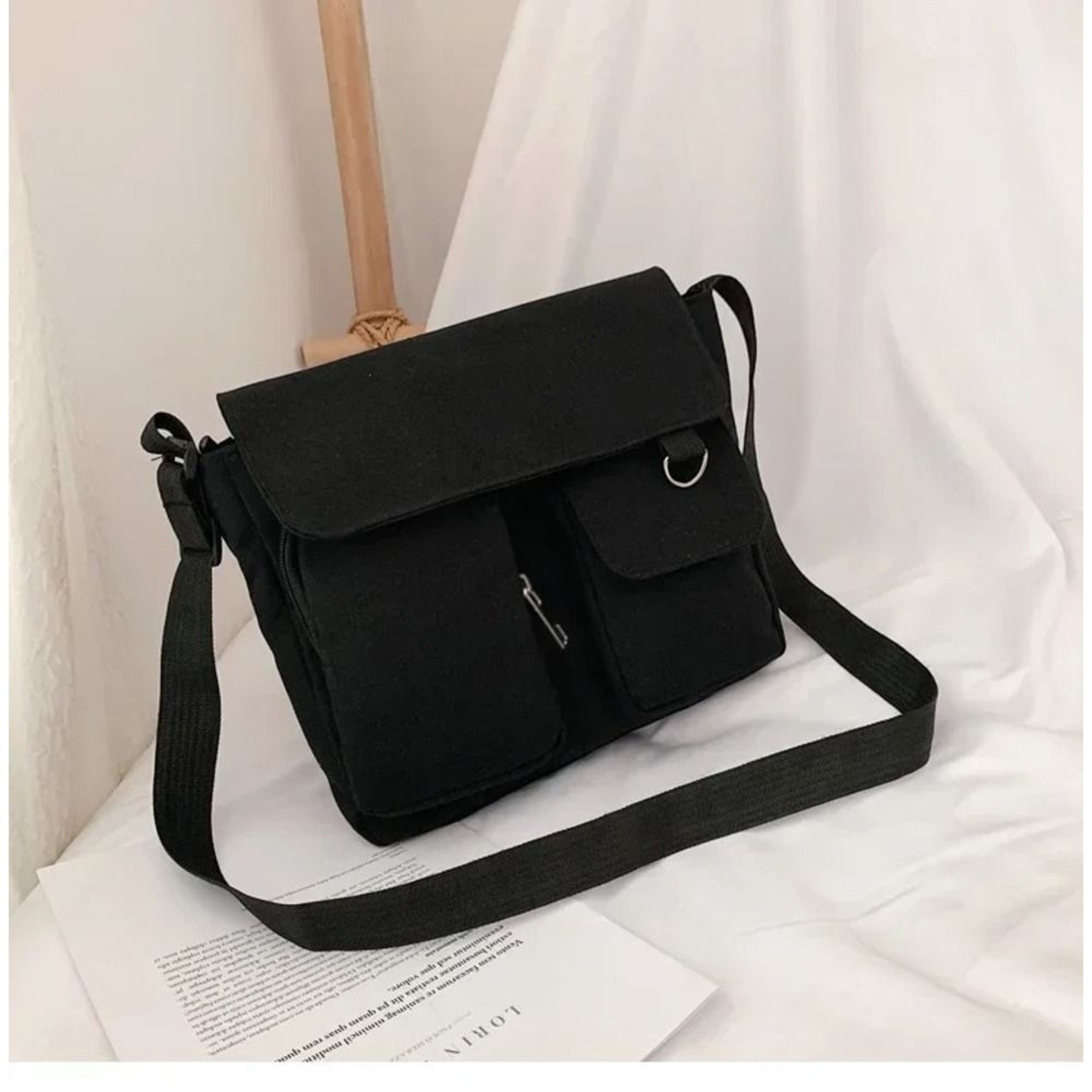 Canvas Crossbody Bag For Women Large Capacity Casual Shoulder Bag 1