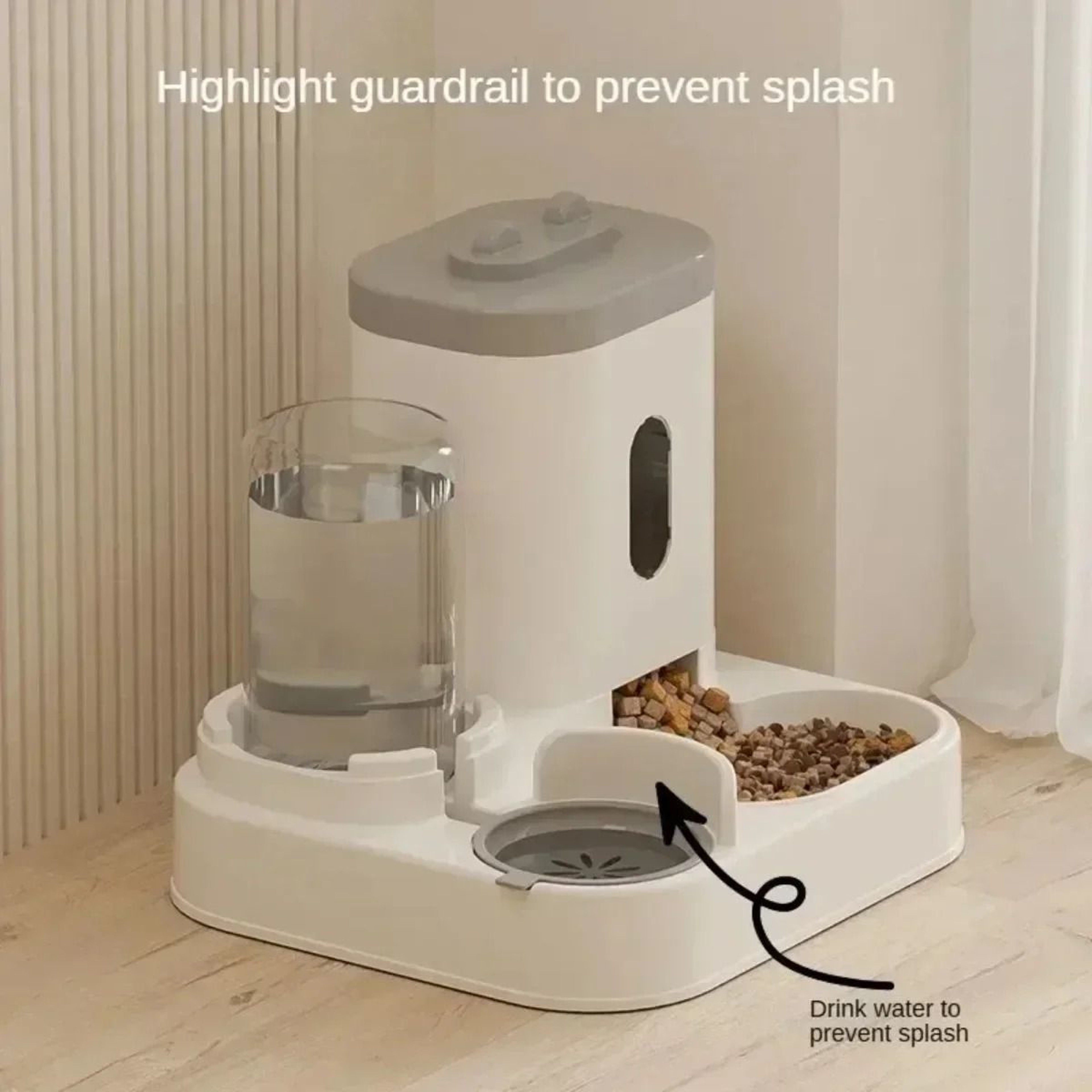 Automatic Pet Feeder With Water Fountain Large Capacity Food Dispenser For Dogs And Cats 7