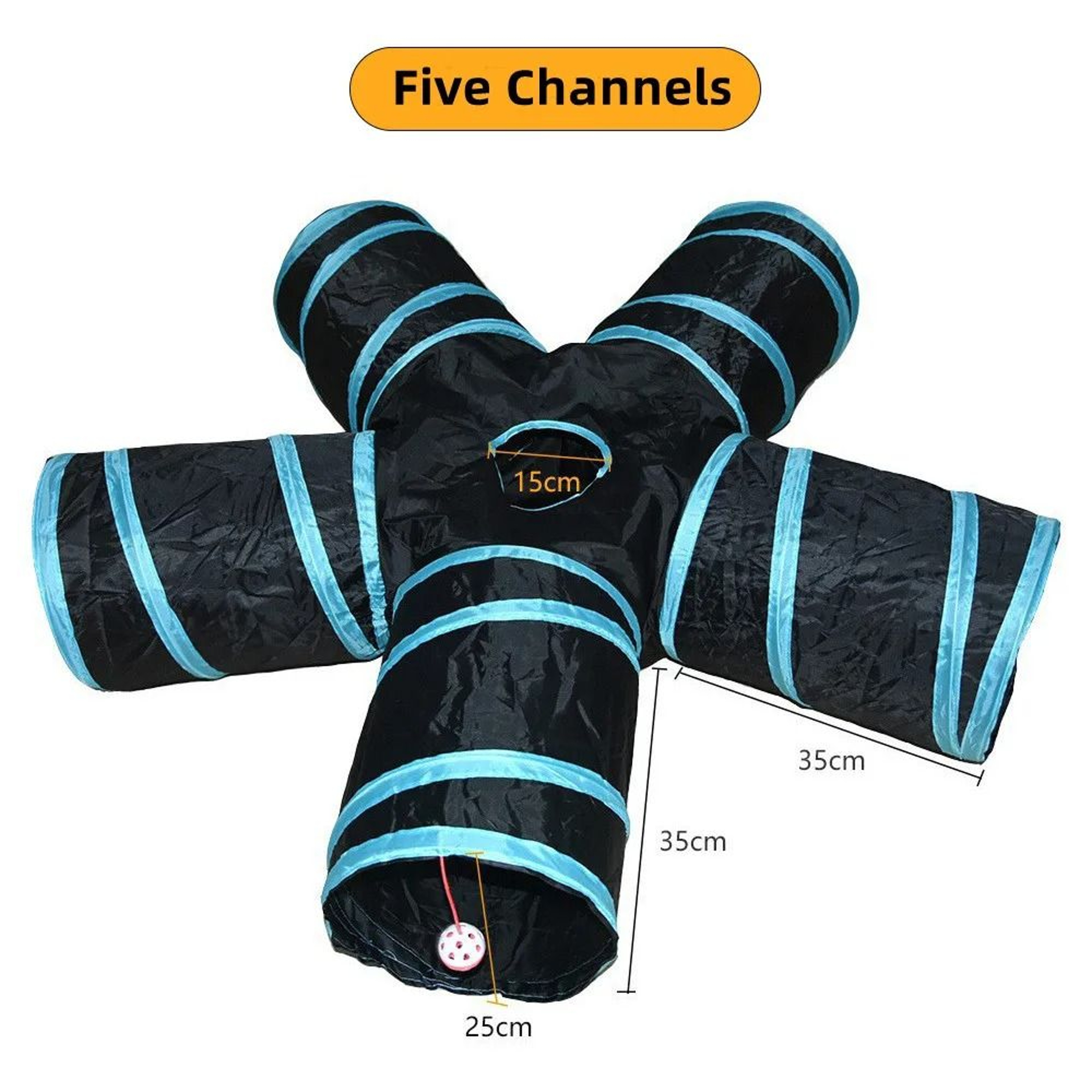 Foldable Cat Play Tunnel Breathable Indoor Cat Toy Tube 18