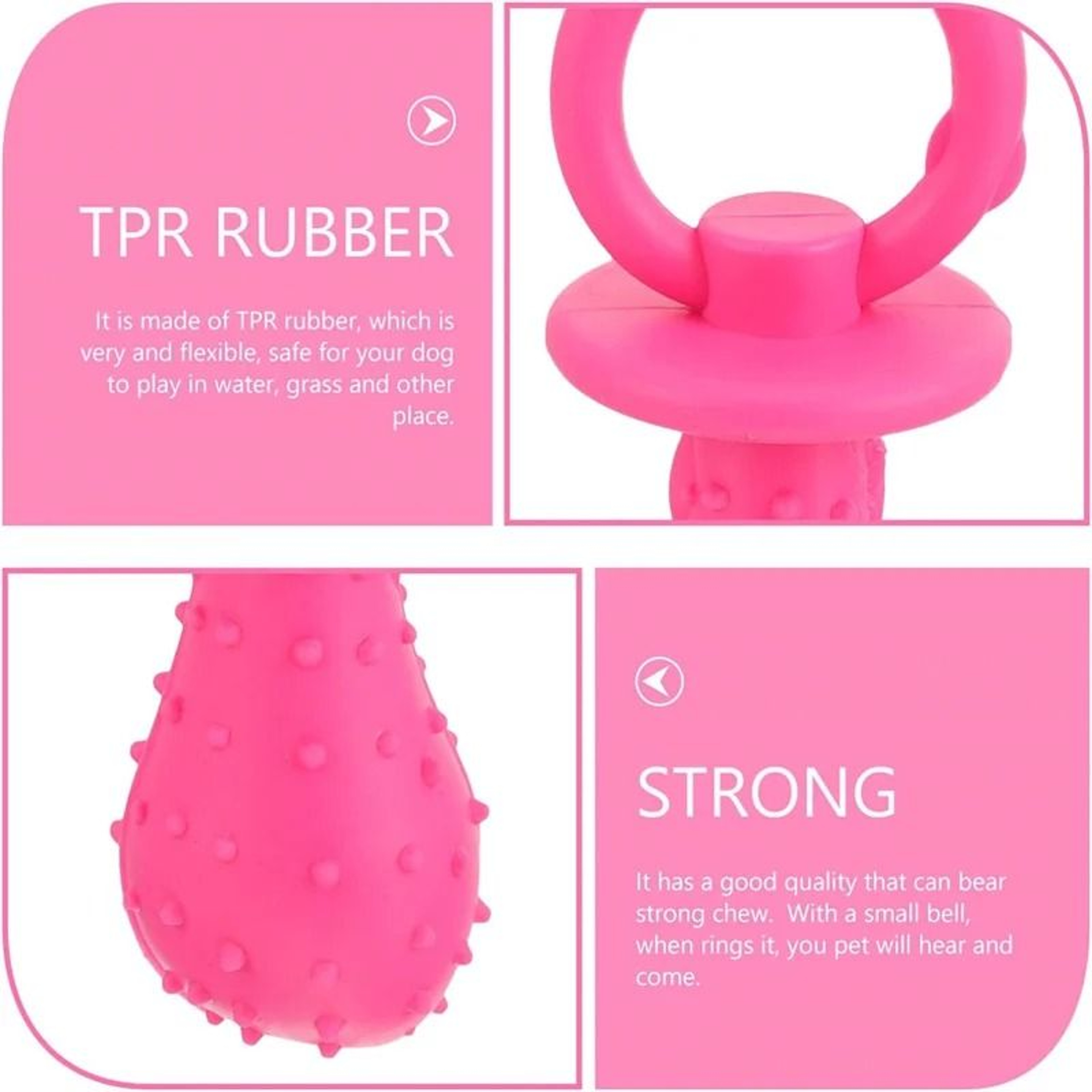 Rubber Dog Chew Toy Pacifier Teeth Cleaning Interactive Pet Toy 6
