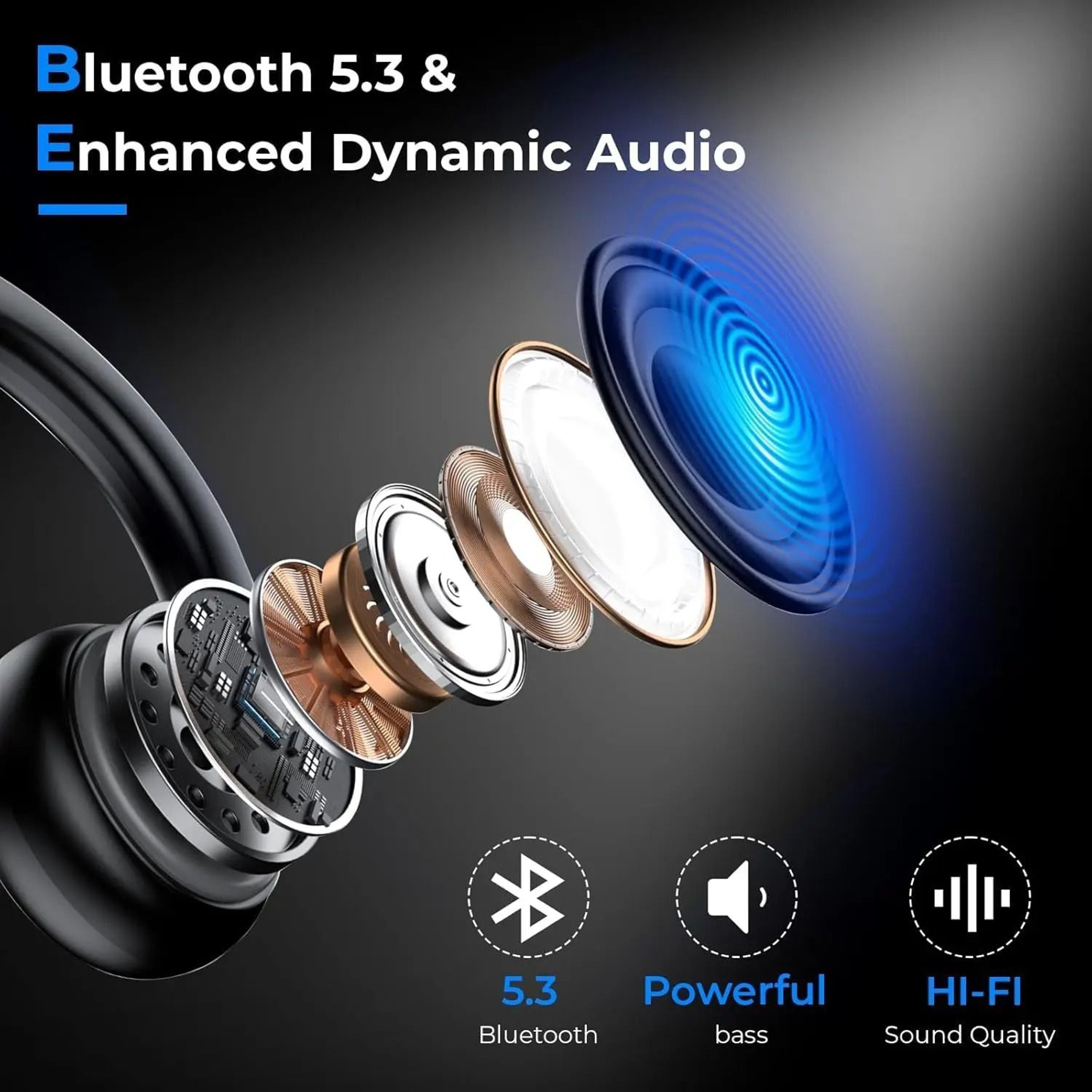 Wireless Bone Conduction Headphones Bluetooth 53 Open Ear Sports Earphones With Ear Hook Design 8
