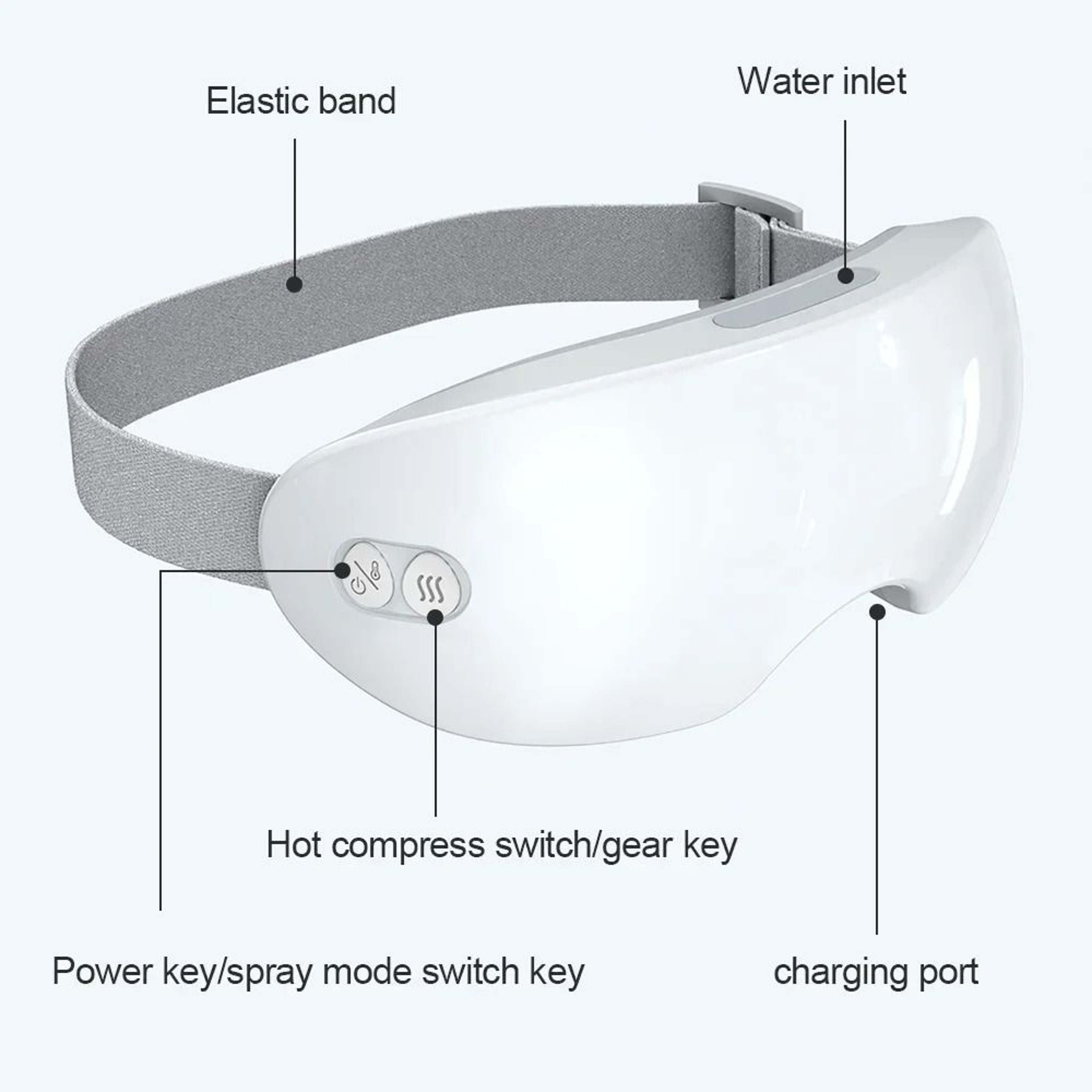 Smart Heated Eye Massager With Mist Function For Eye Relaxation And Daily Eye Care 4