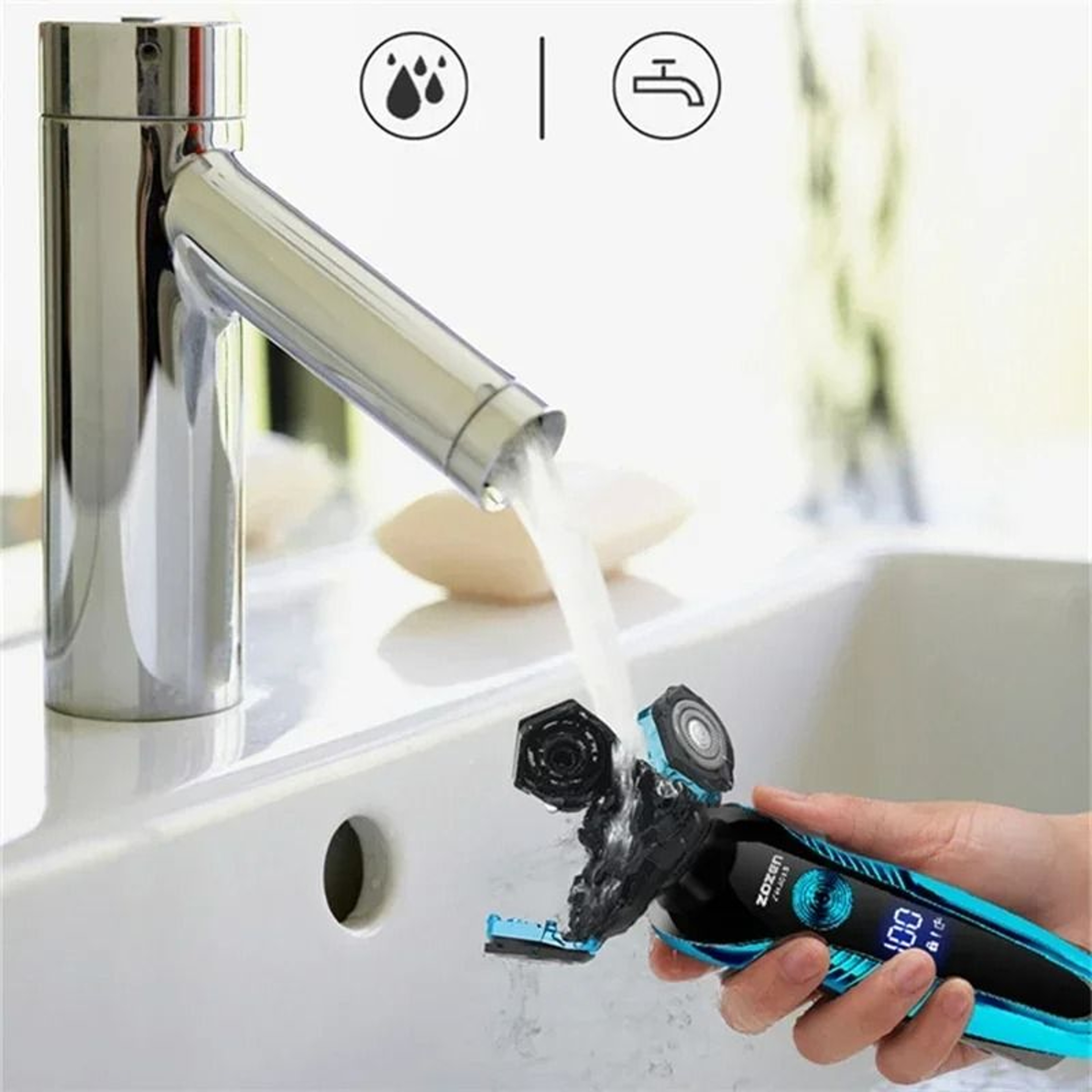 Rechargeable Electric Shaver For Men Wet Dry Beard Trimmer And Hair Clipper 3