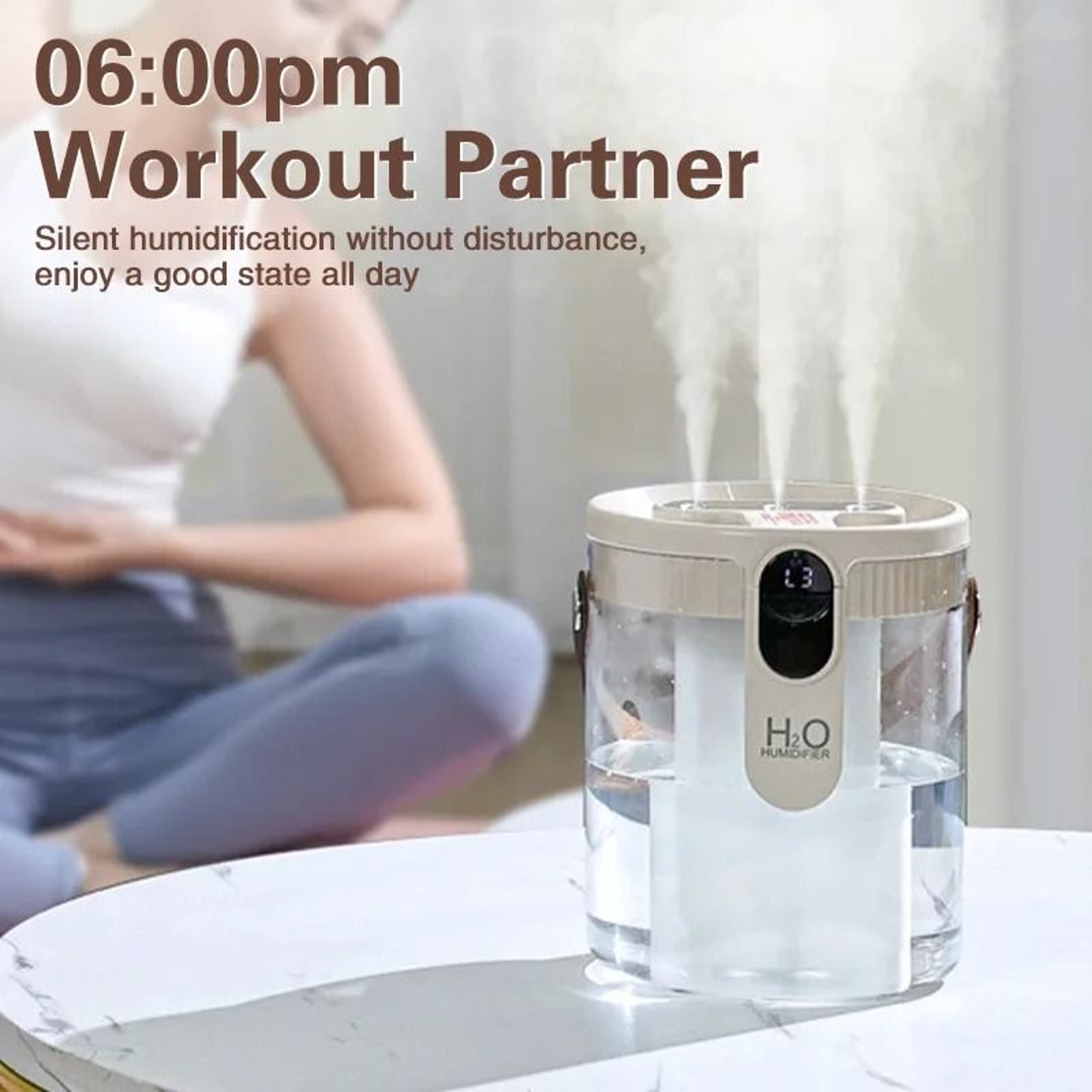 TINSOL 15L USB Air Humidifier Aromatherapy Diffuser With 3 Port Spray And Ambient Lamp 4