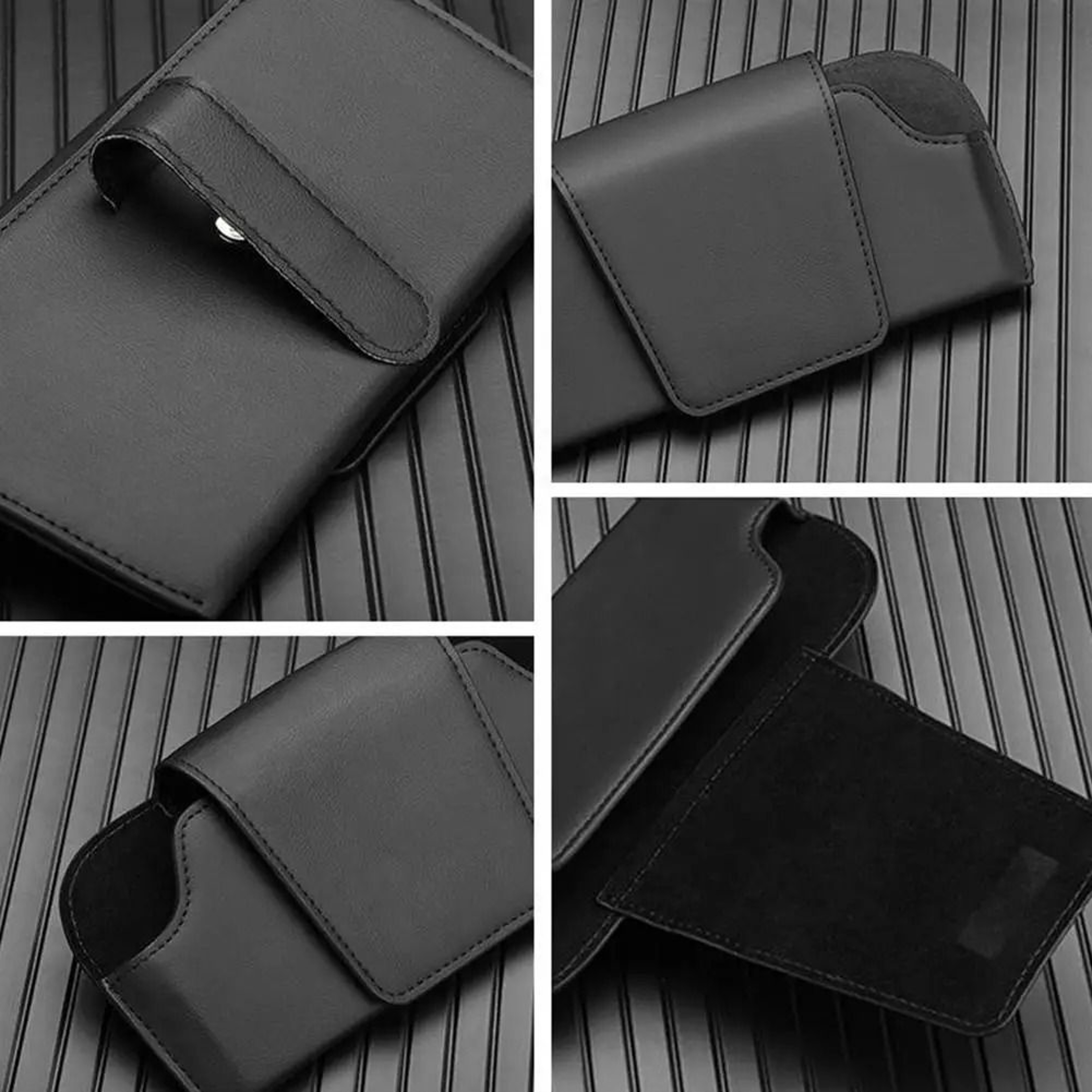 Leather Car Glasses Clip Sun Visor Sunglasses Holder Organizer 6