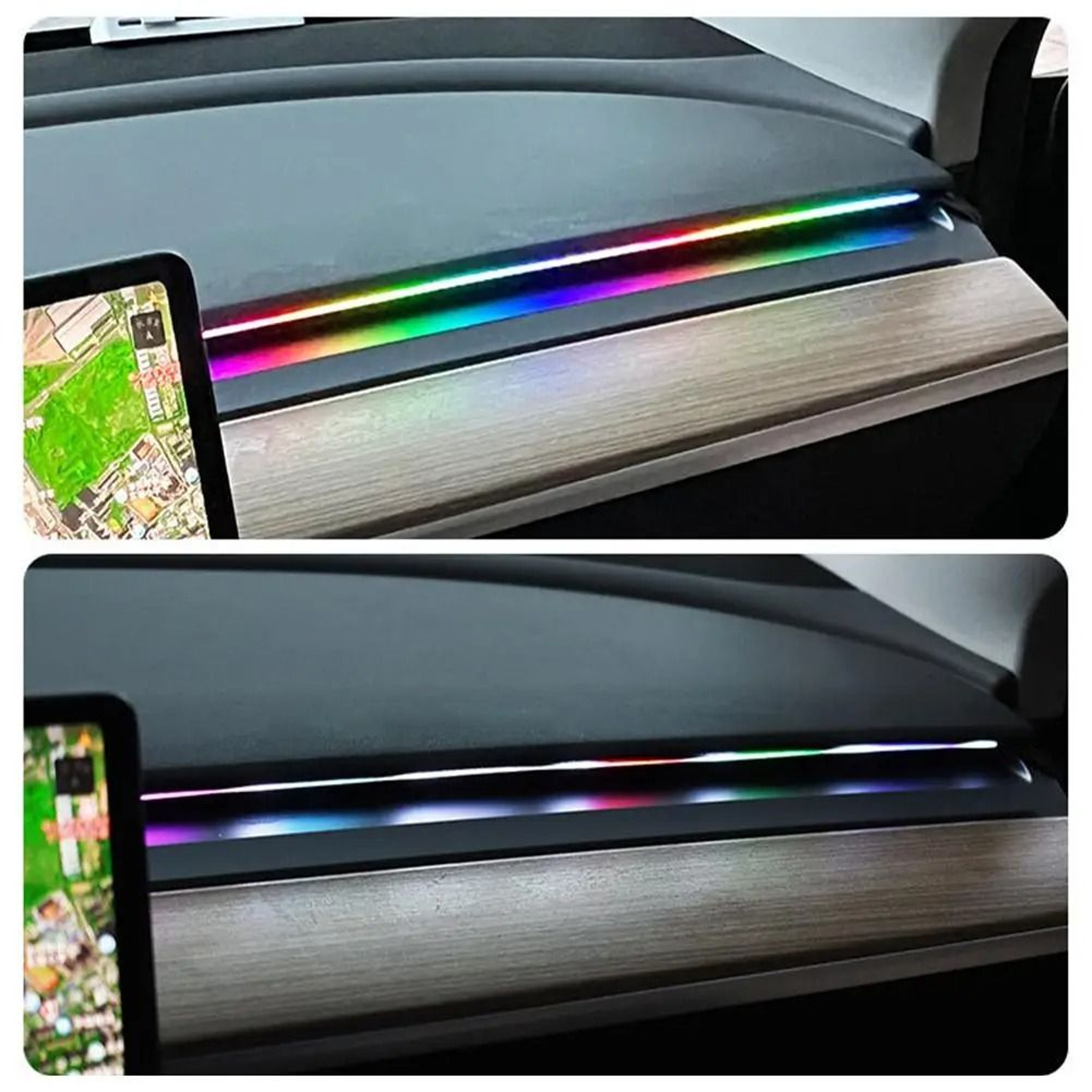 Smart RGB Acrylic LED Ambient Light Strip USB App Controlled Interior Lighting 2