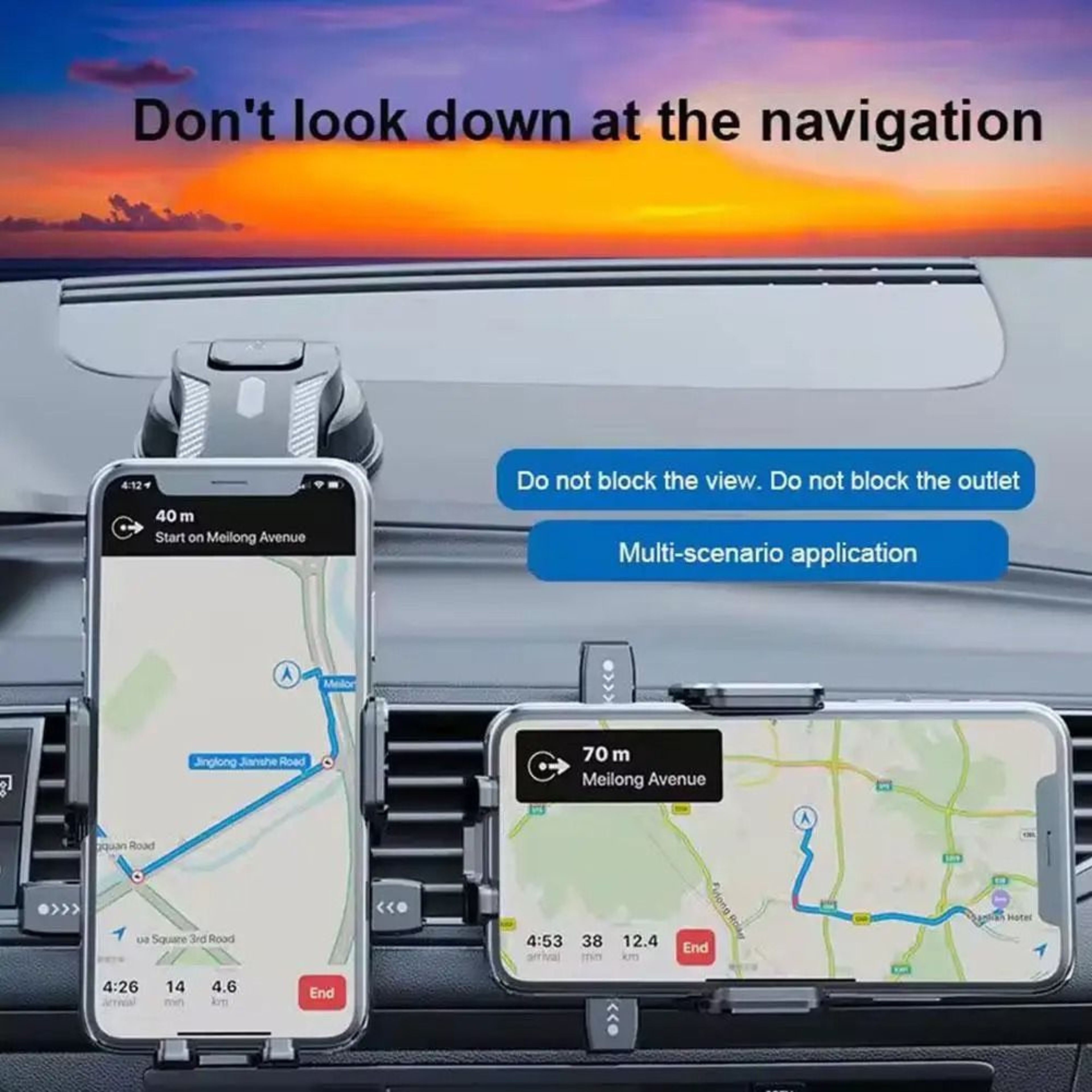 360 Rotatable Car Phone Holder Dashboard And Windshield Mount 3