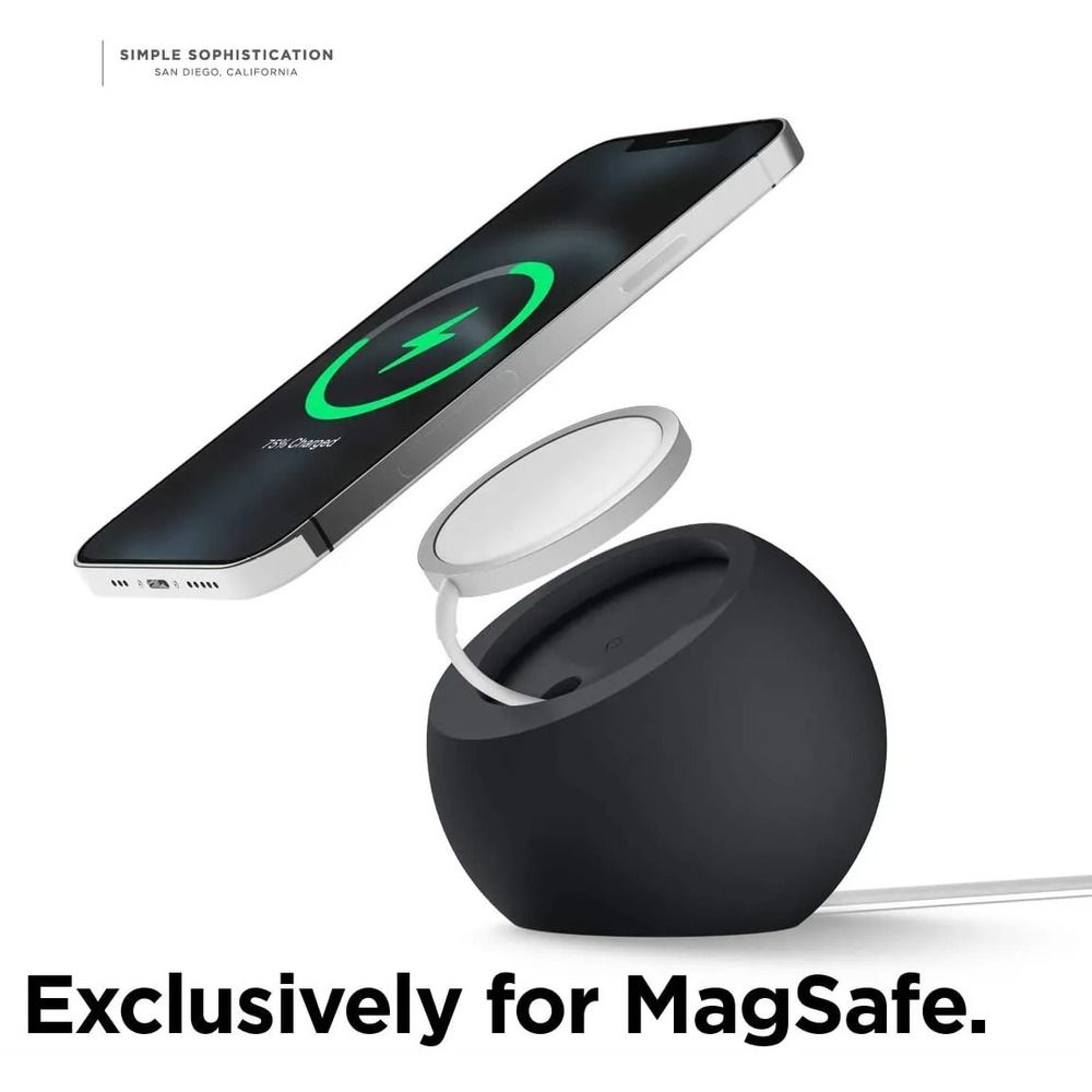 Magnetic Wireless Charger Stand For IPhone Ball Shape Desk Phone Holder 7