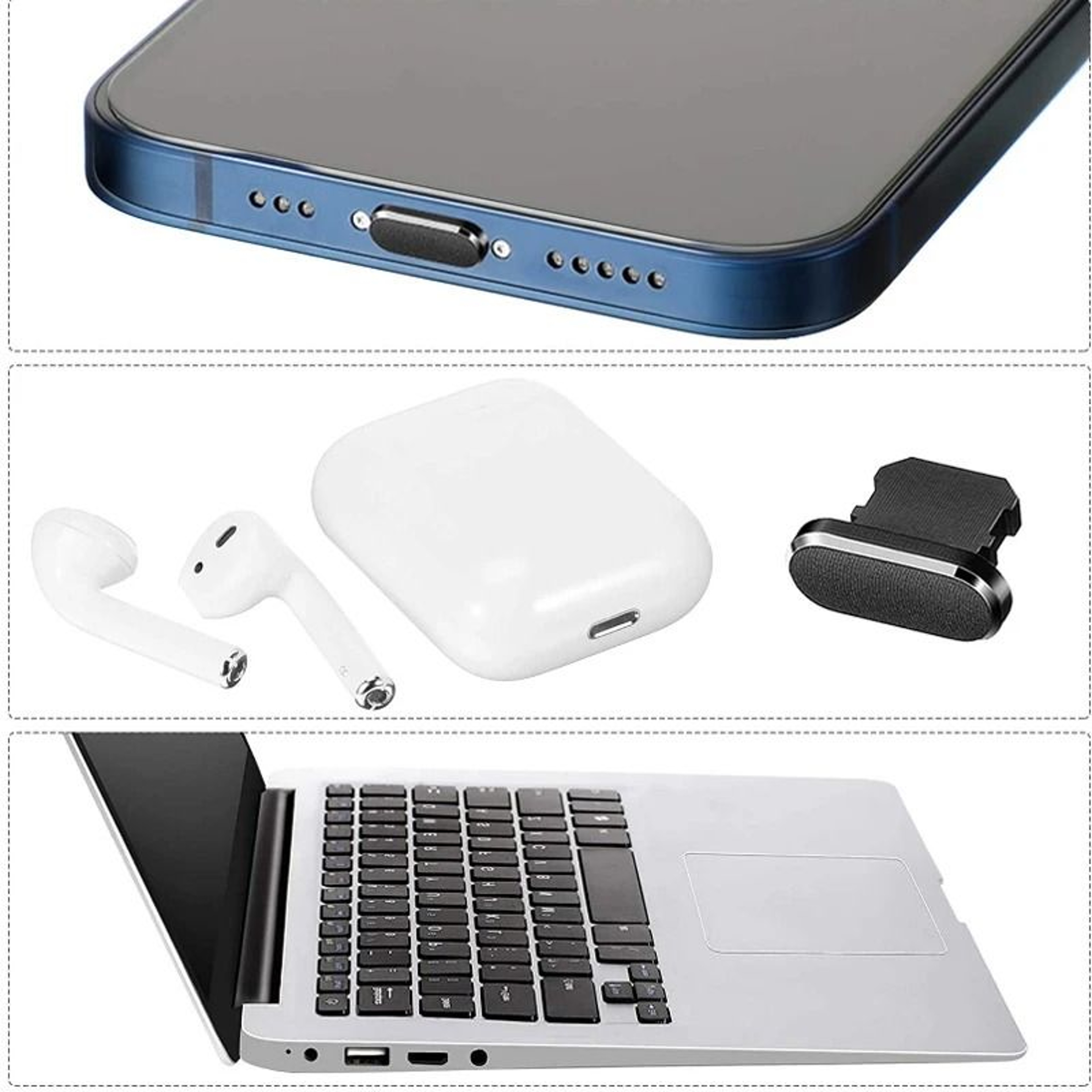 Universal Mobile Port Cleaner Tool Kit For Phone Keyboard And Devices 9