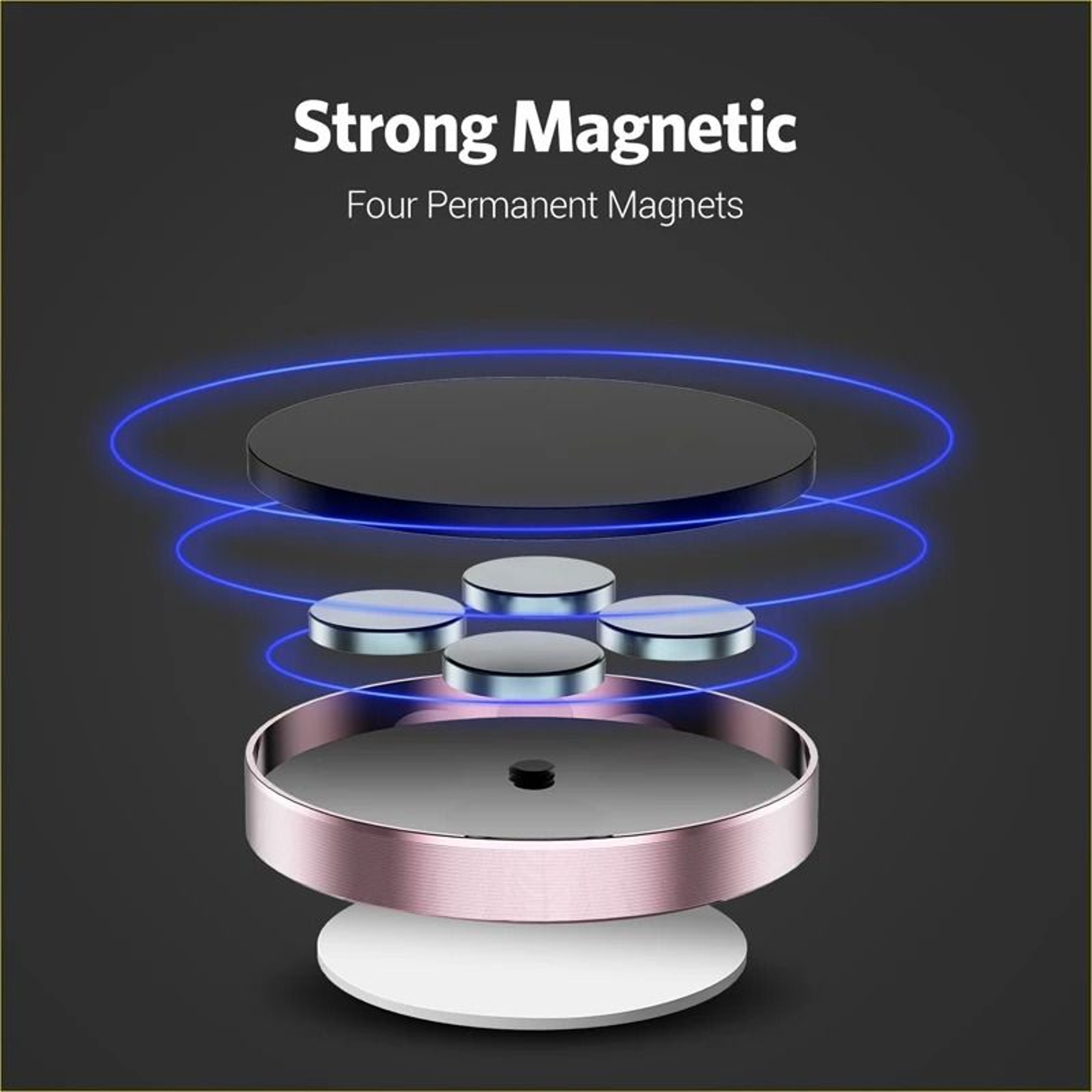 Magnetic Car Phone Holder Stand With Sticker Mount For Dashboard Wall And Nightstand 11