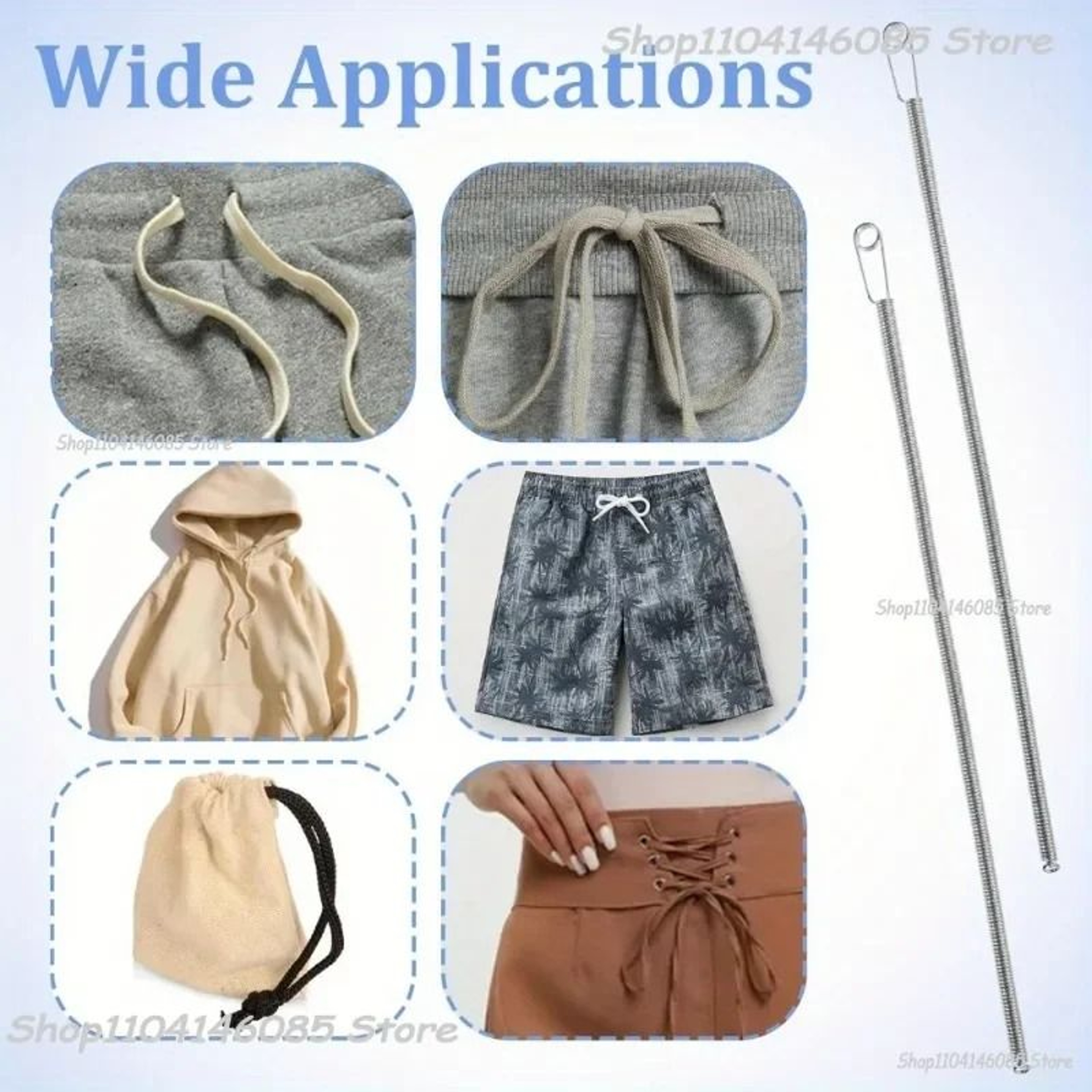 Bendable Drawstring Threader Clip Rope Threading Tool For Sewing And DIY Repairs 2