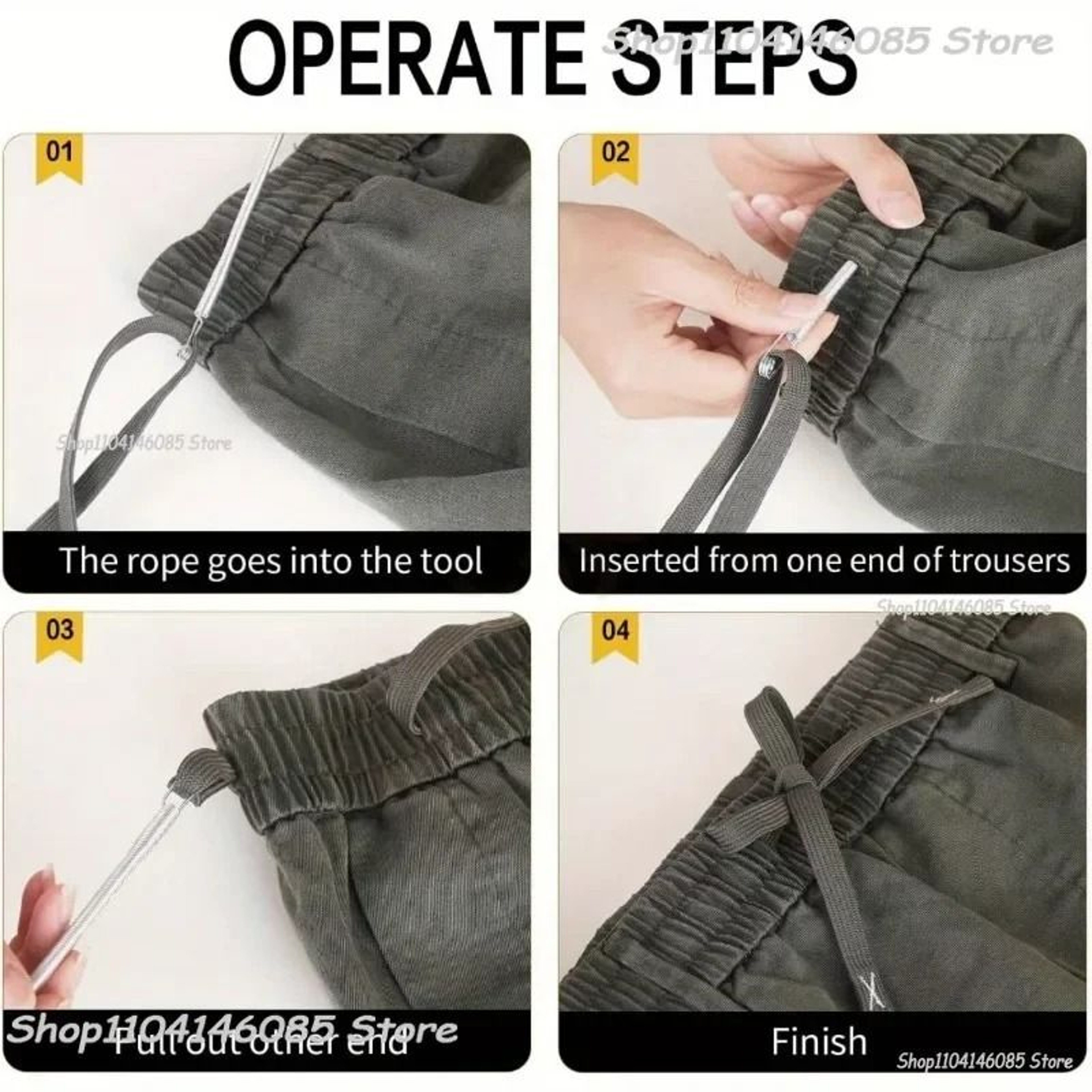 Bendable Drawstring Threader Clip Rope Threading Tool For Sewing And DIY Repairs 3