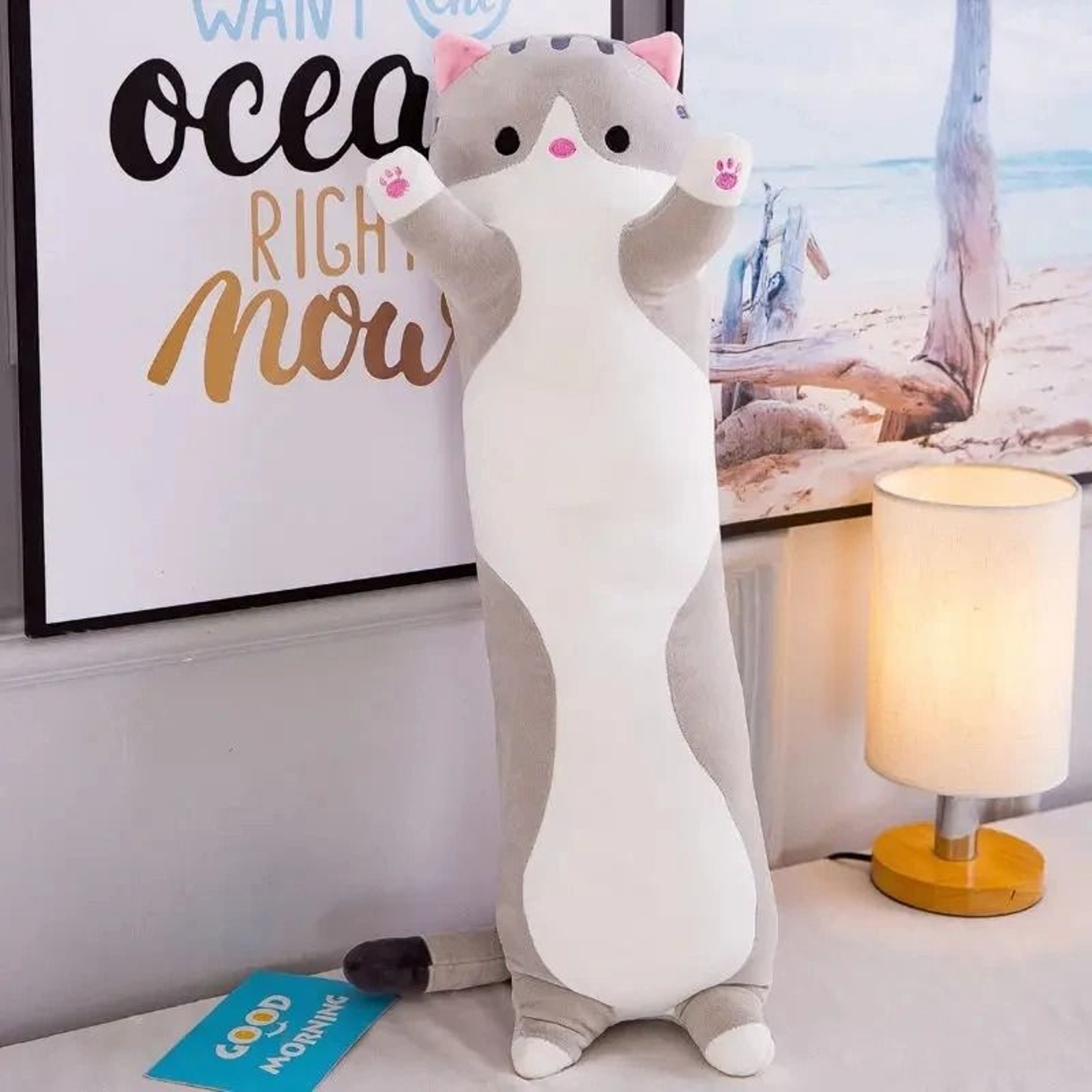 Cute Husky Body Pillow Long Plush Side Sleeper Pillow Soft Bed Decorative Gift 1