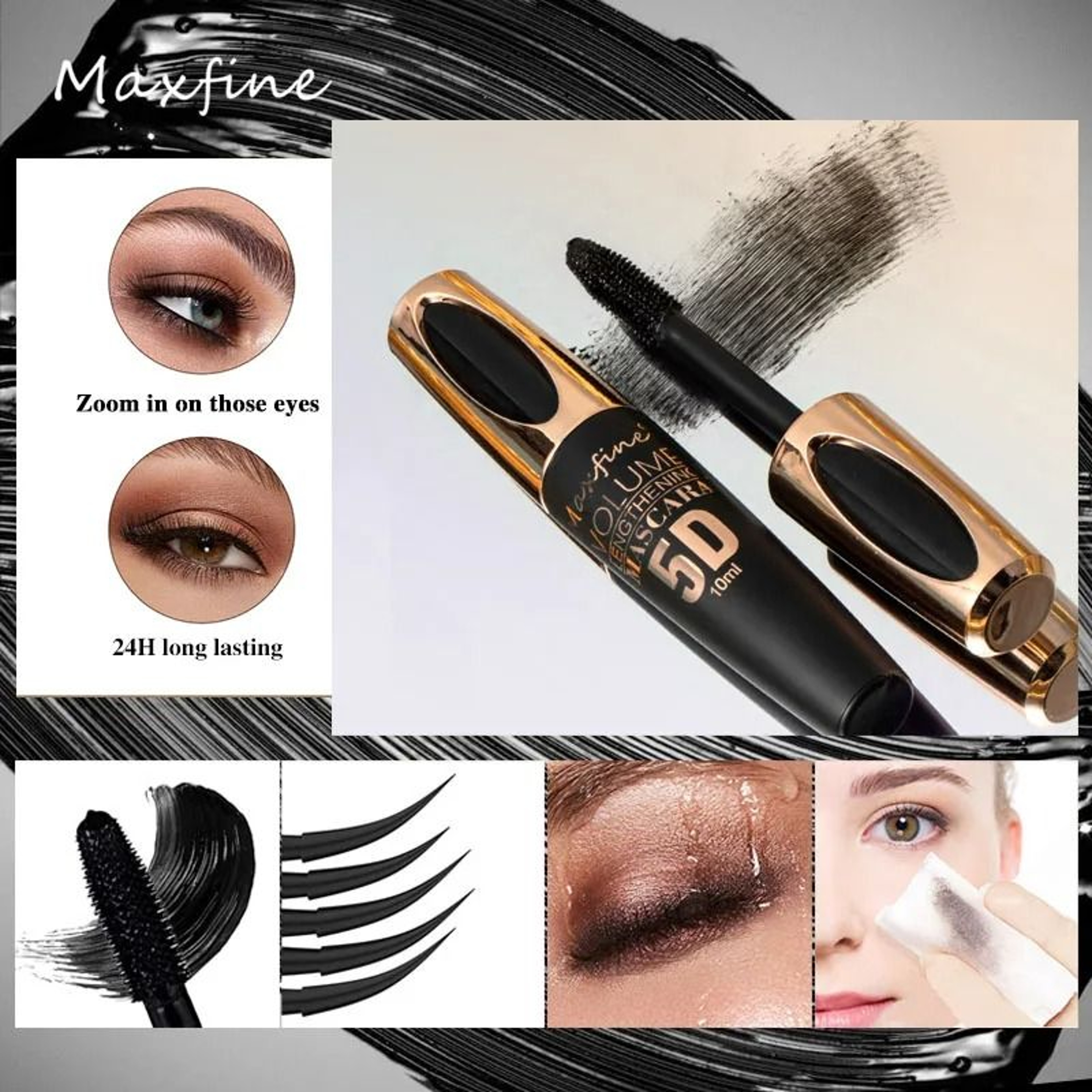 SilkLuxe 5D Silk Mascara Waterproof Lengthening And Volumizing 10