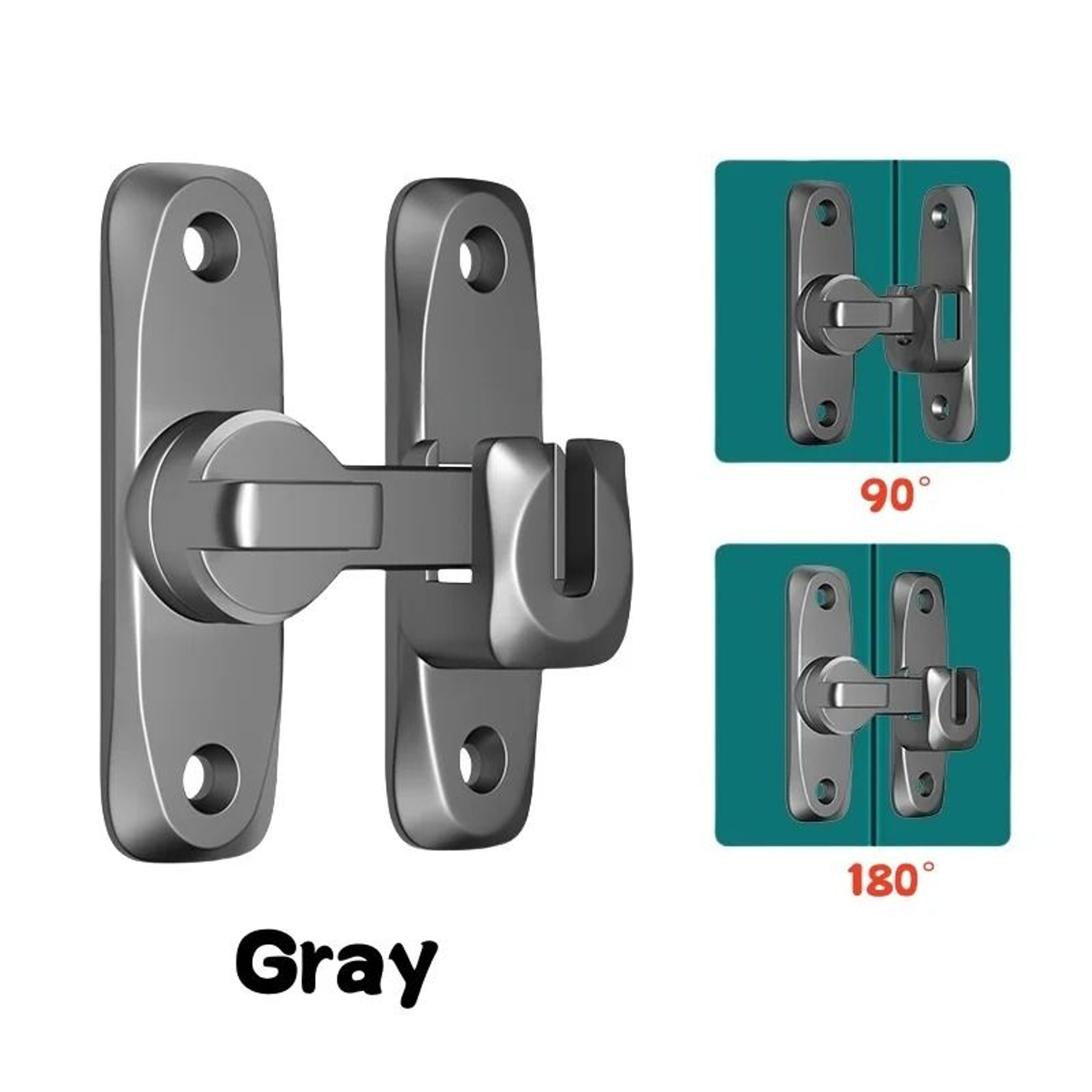 Heavy Duty Flip Up Door Latch 90 And 180 Degree Zinc Alloy Security Lock 2