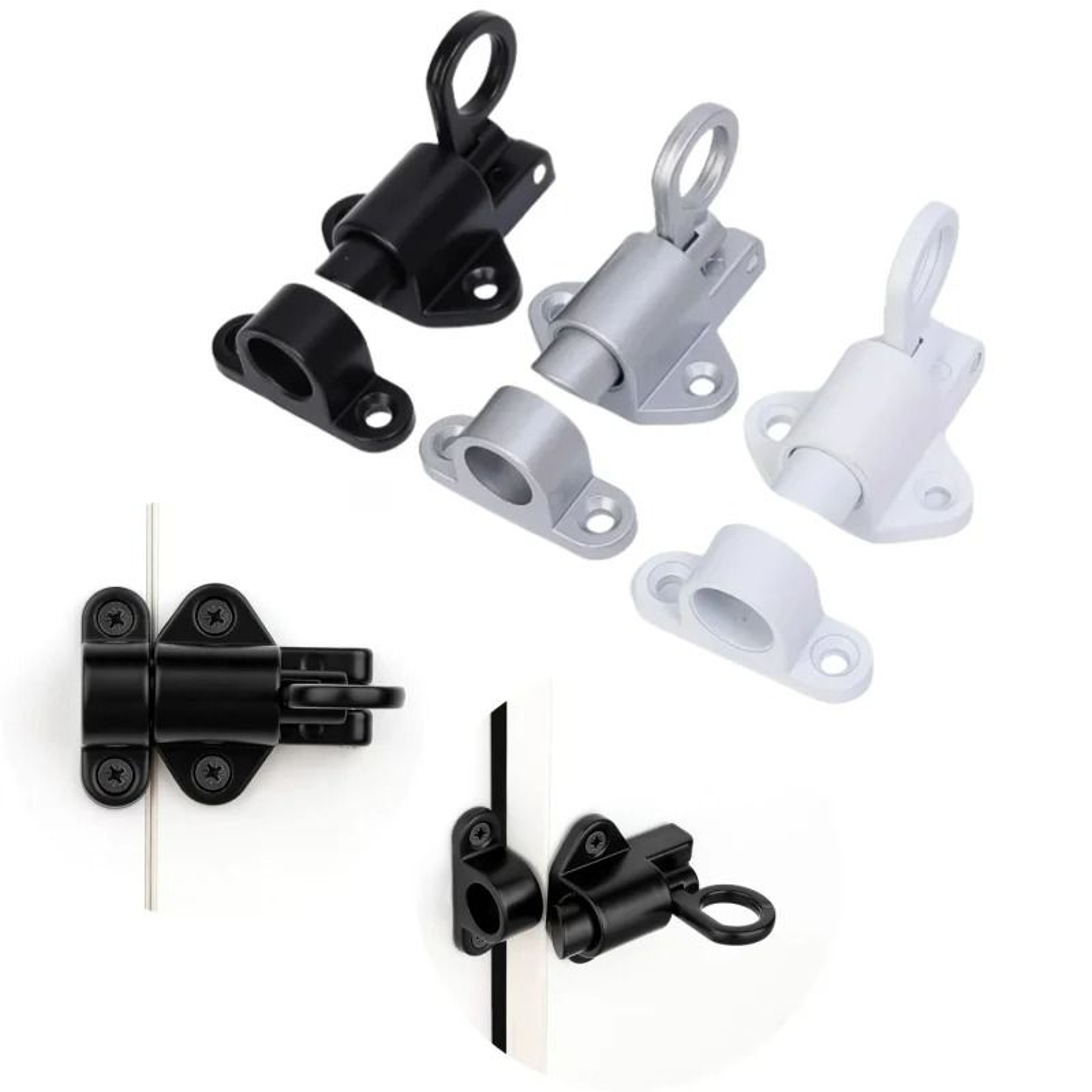 SecureSlide Automatic Spring Barrel Bolt Door And Window Latch 0