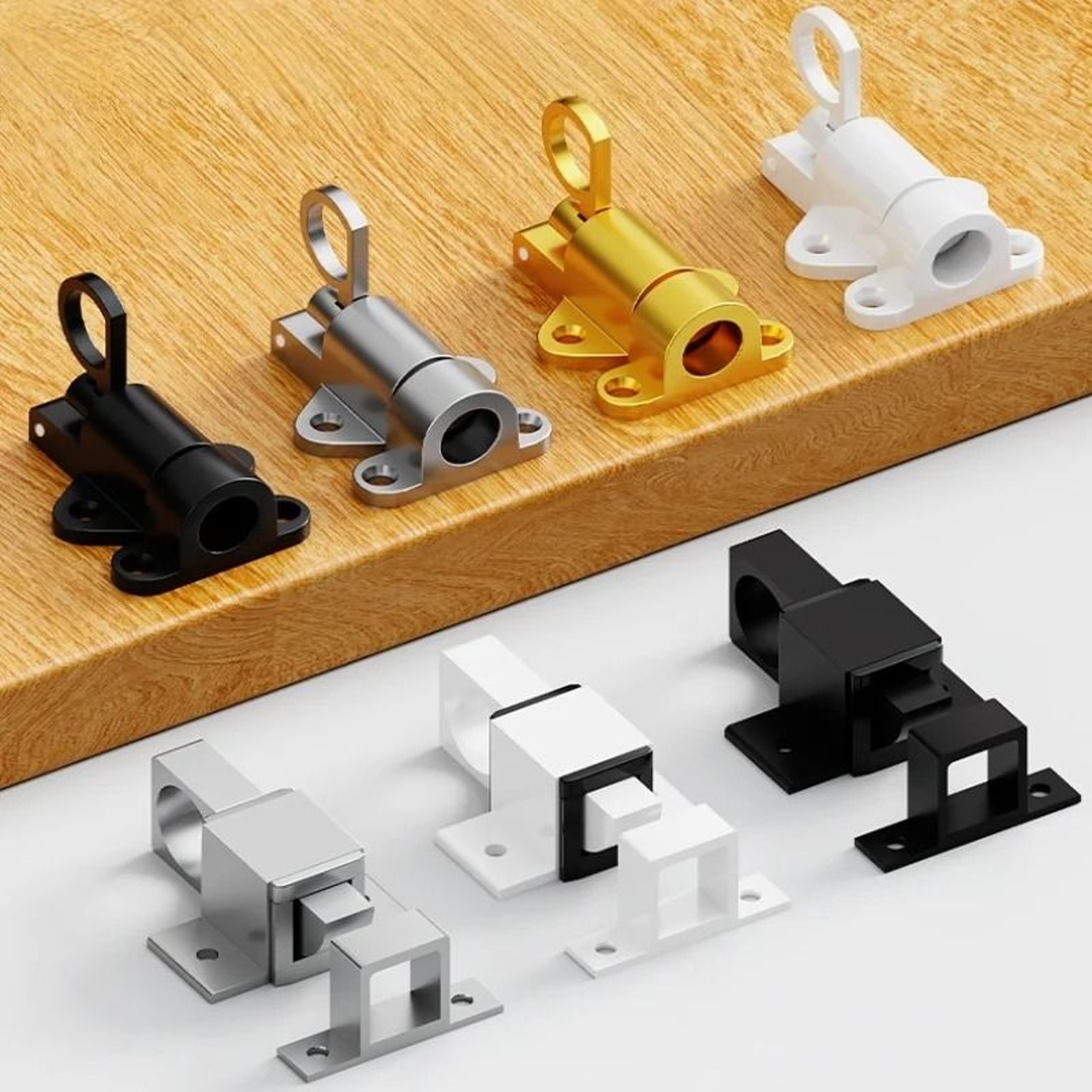 SecureSlide Automatic Spring Barrel Bolt Door And Window Latch 9