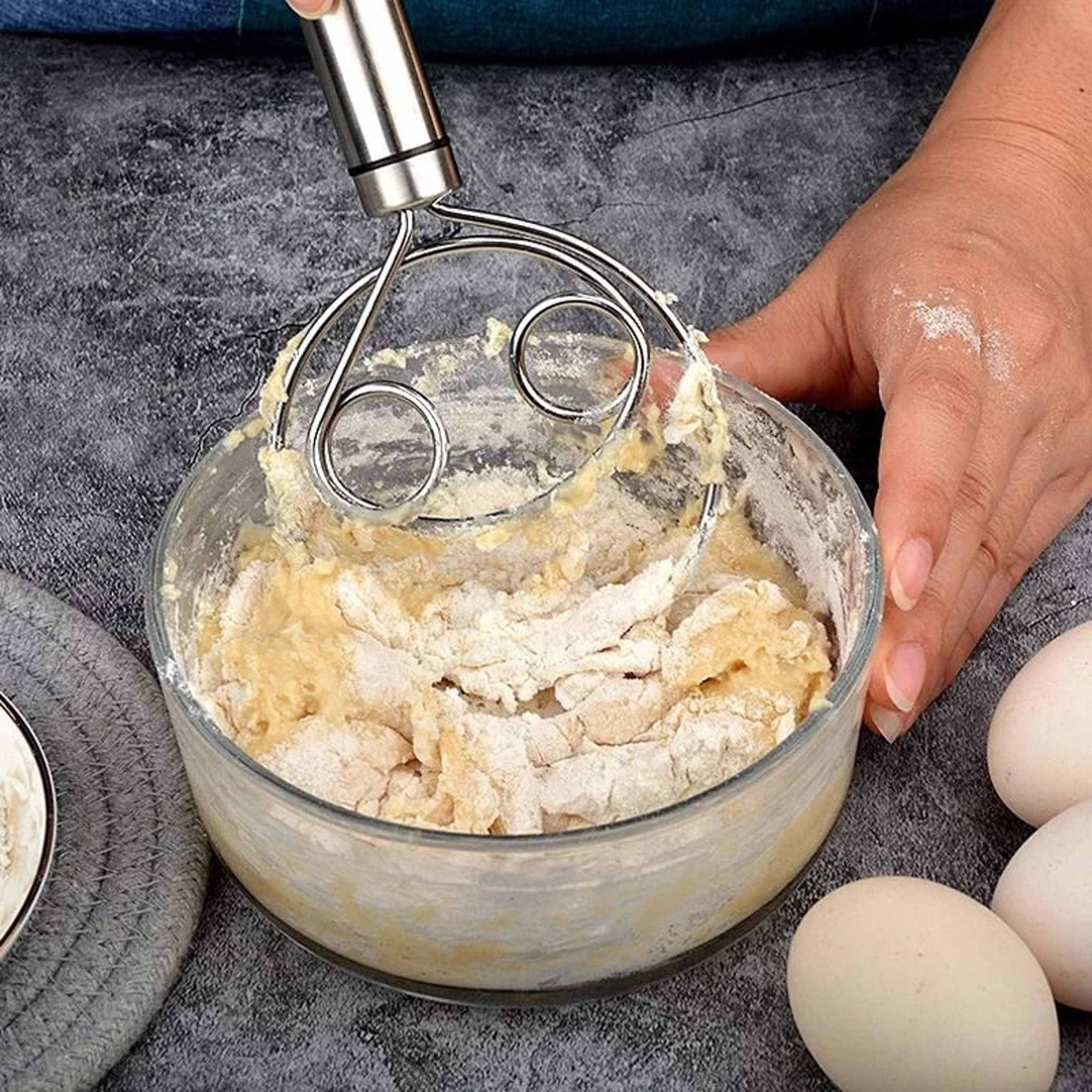 MixPro Stainless Steel Pasta Mixer And Dough Whisk 2