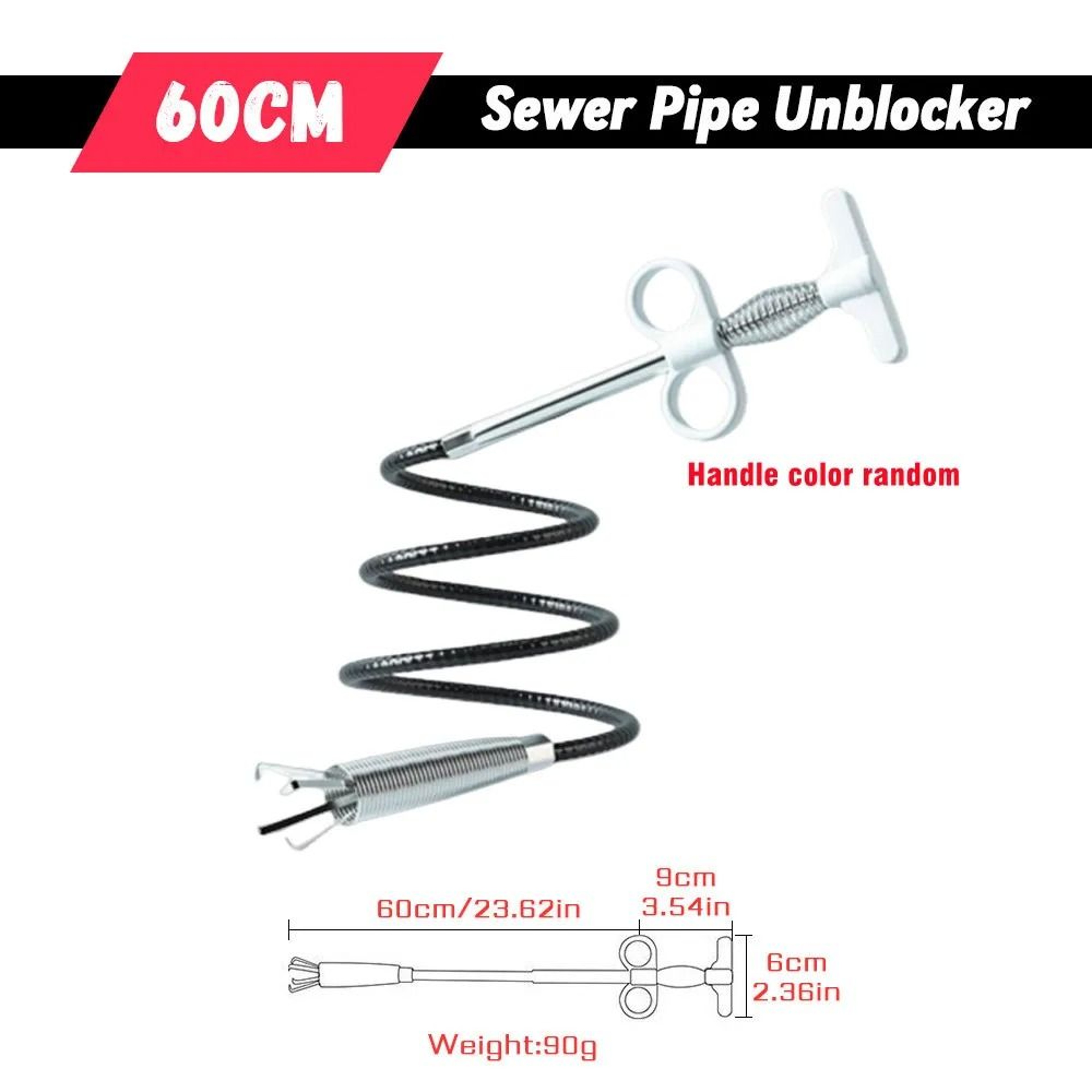 FlexClean Sewer Pipe Unblocker Snake Drain Cleaning Tool 1